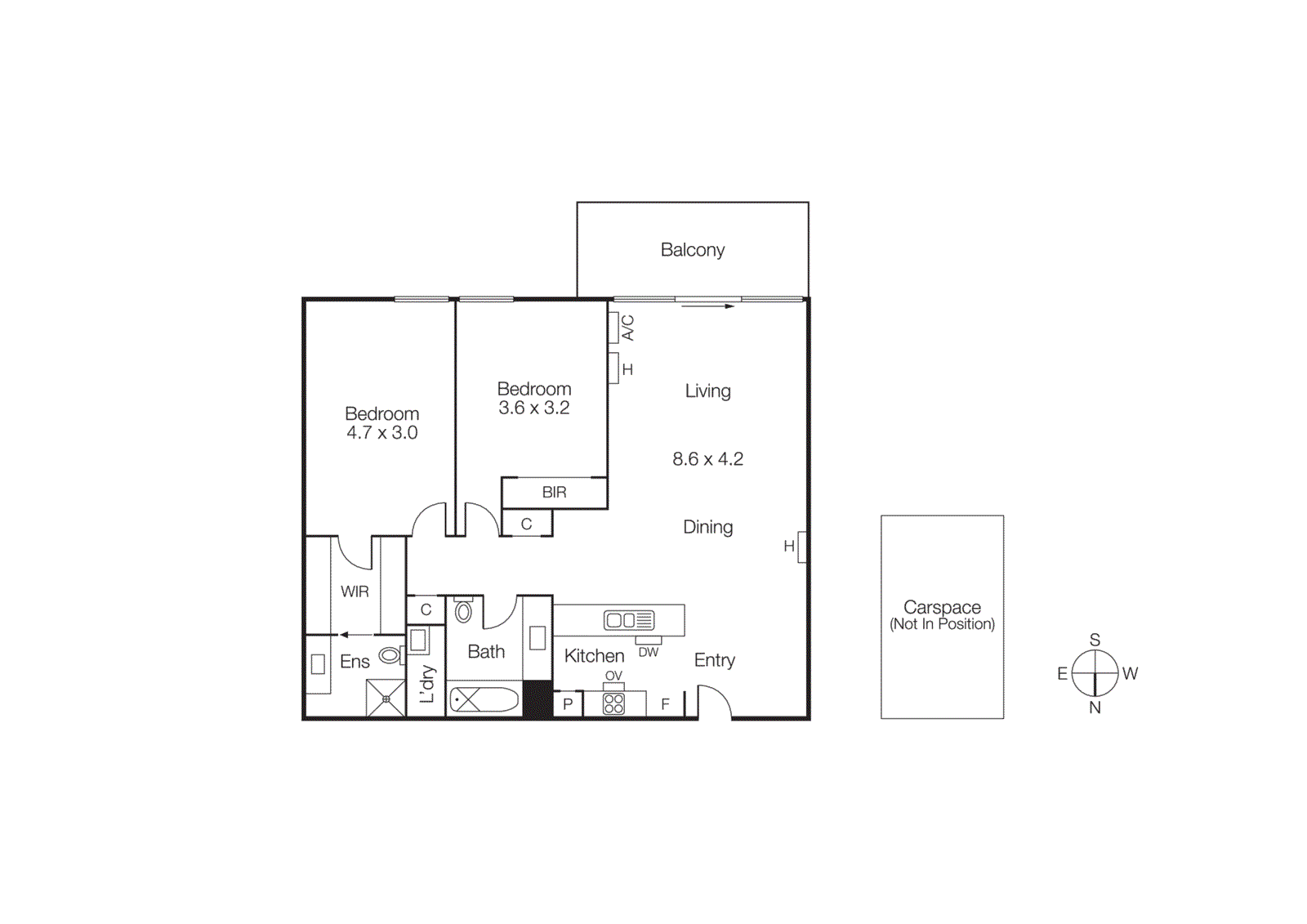 410G/93 Dow Street, Port Melbourne VIC 3207 - Floorplan