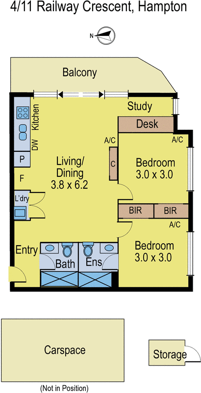 4/11 Railway Crescent, Hampton VIC 3188 - Floorplan