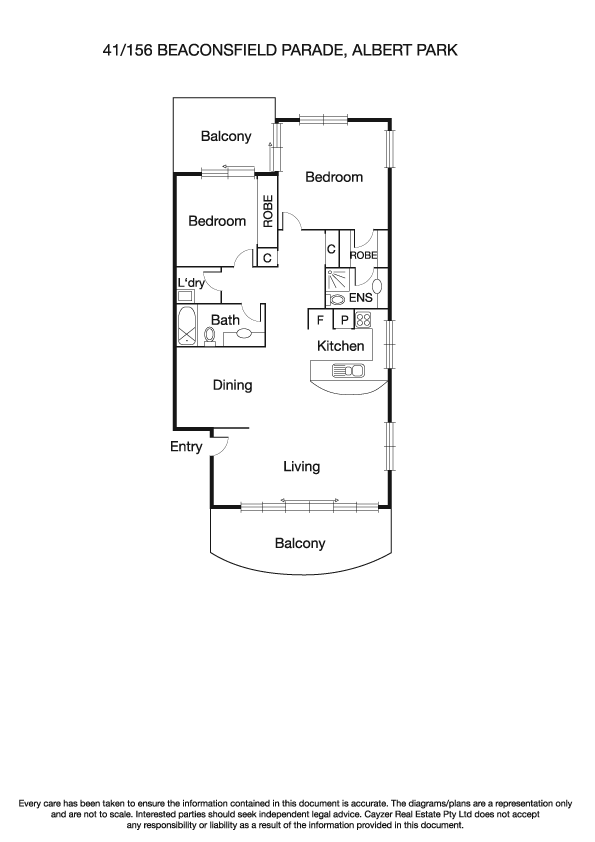 41/156 Beaconsfield Parade, ALBERT PARK VIC 3206 - Floorplan