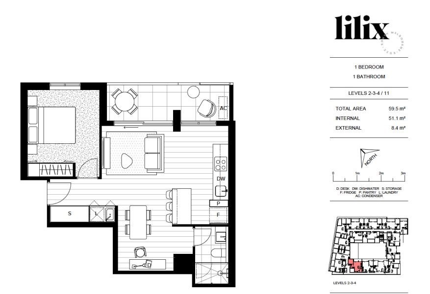 411/59 Thistlethwaite Street, South Melbourne VIC 3205 - Floorplan