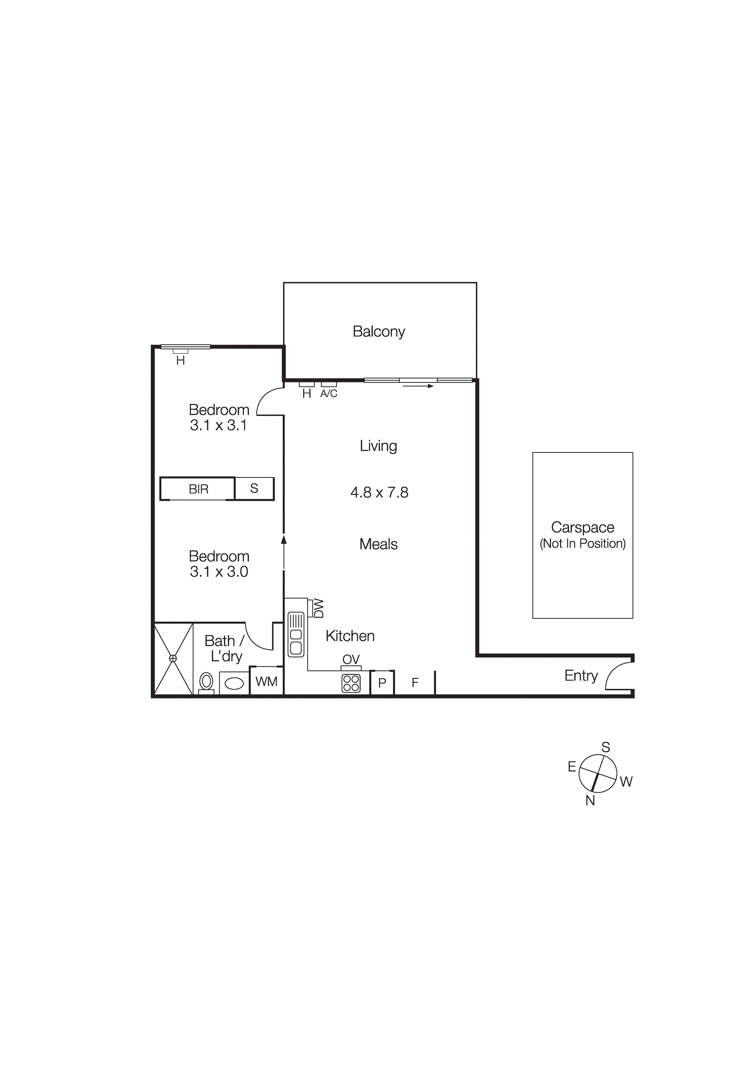411/7 Greeves Street, St Kilda VIC 3182 - Floorplan