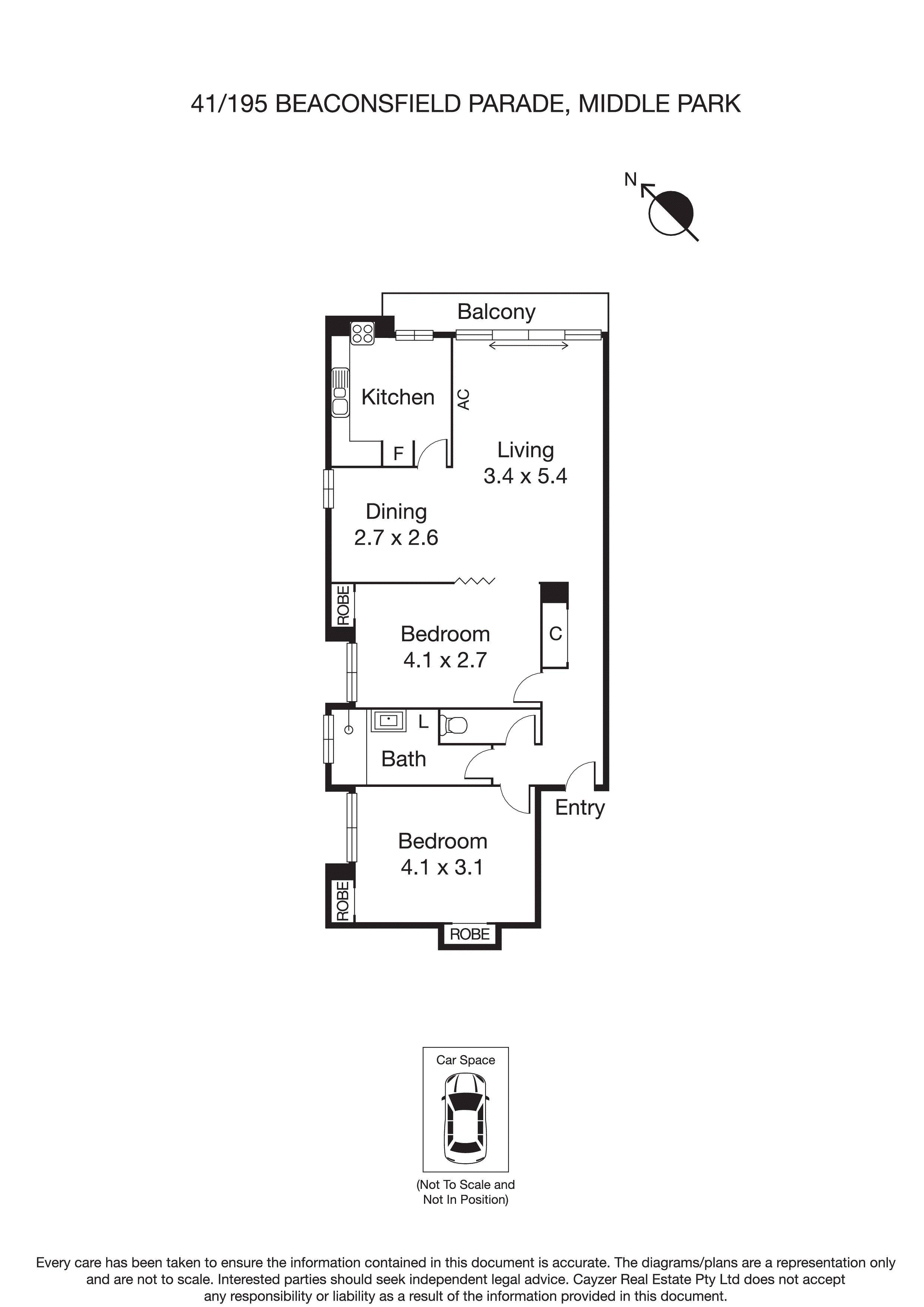 41/195 Beaconsfield Parade, MIDDLE PARK VIC 3206 - Floorplan