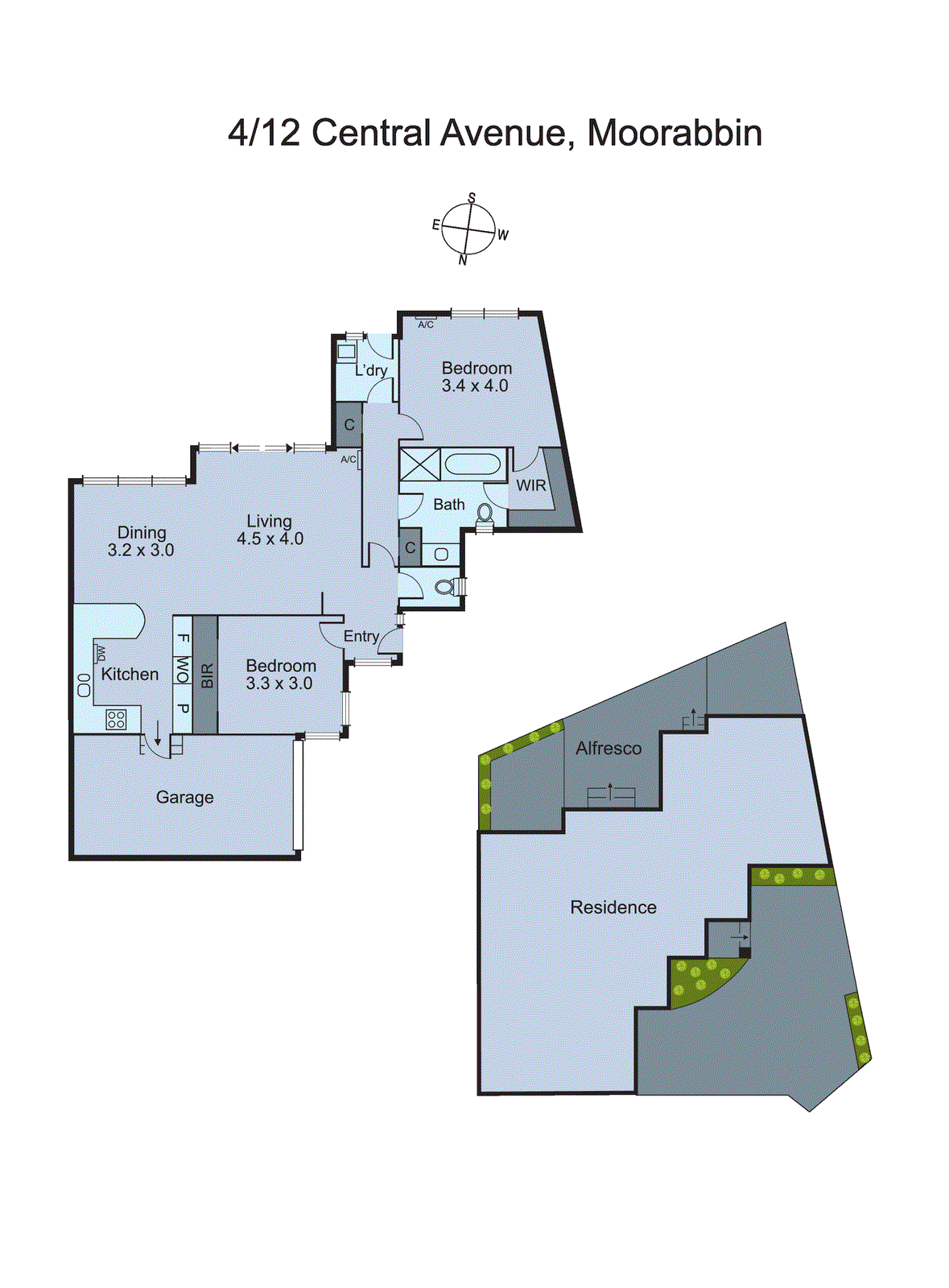 4/12 Central Avenue, Moorabbin VIC 3189 - Floorplan