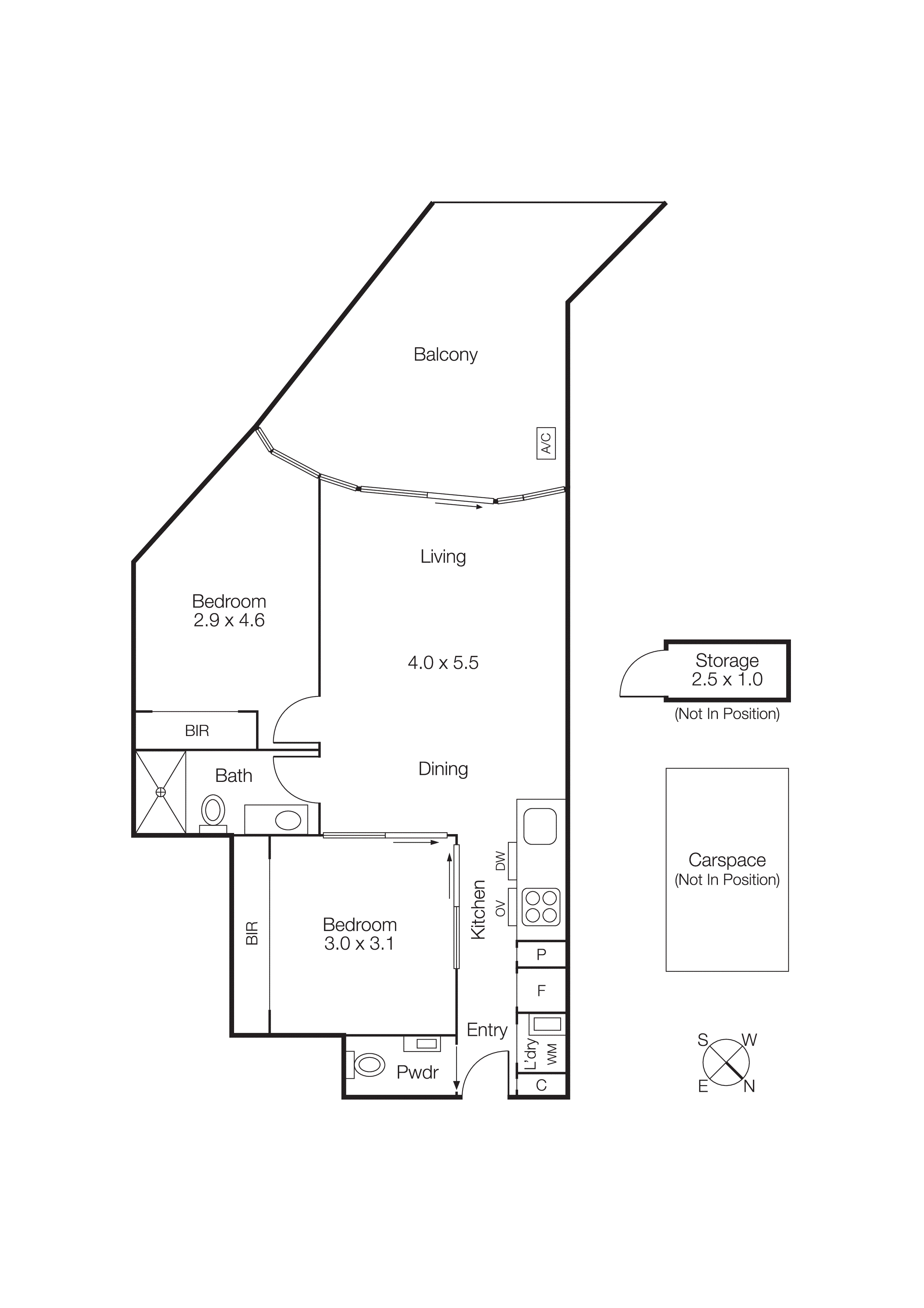 414/338 Kings Way, South Melbourne VIC 3205 - Floorplan