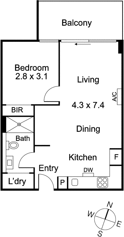 414/470 St Kilda Road, Melbourne VIC 3004 - Floorplan