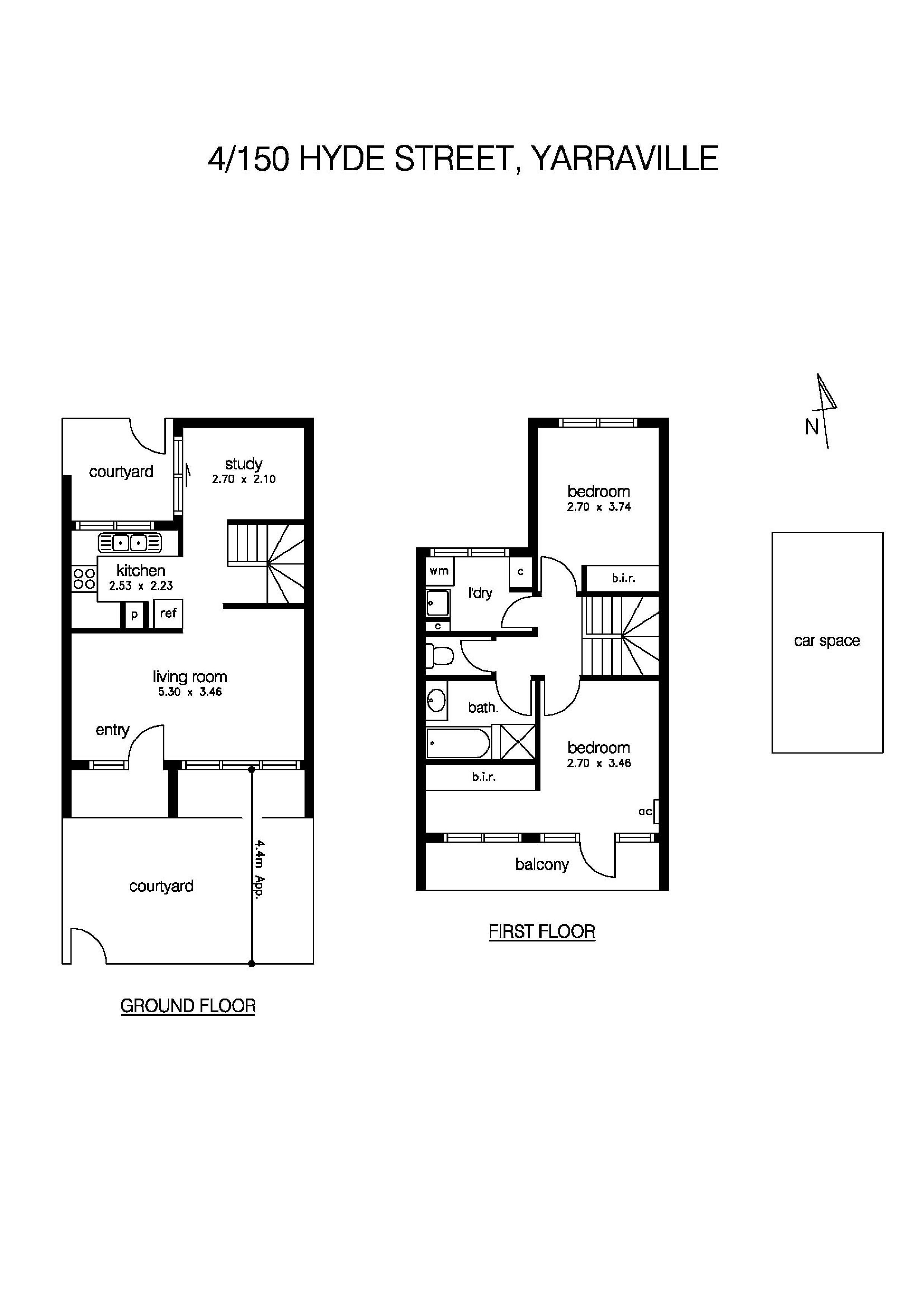 4/150 Hyde Street (Facing Lennox St), YARRAVILLE VIC 3013 - Floorplan