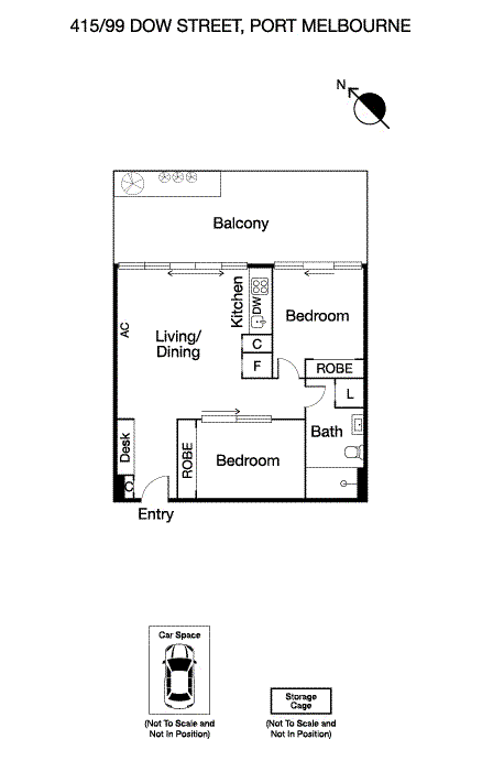 415/99 Dow Street, Port Melbourne VIC 3207 - Floorplan