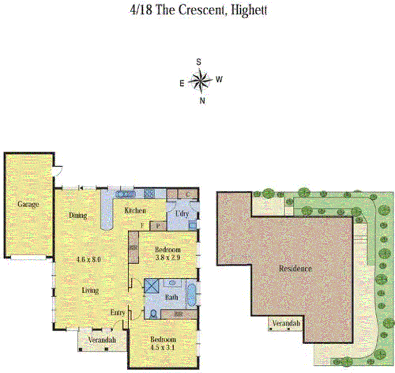 4/18 The Crescent, Highett VIC 3190 - Floorplan