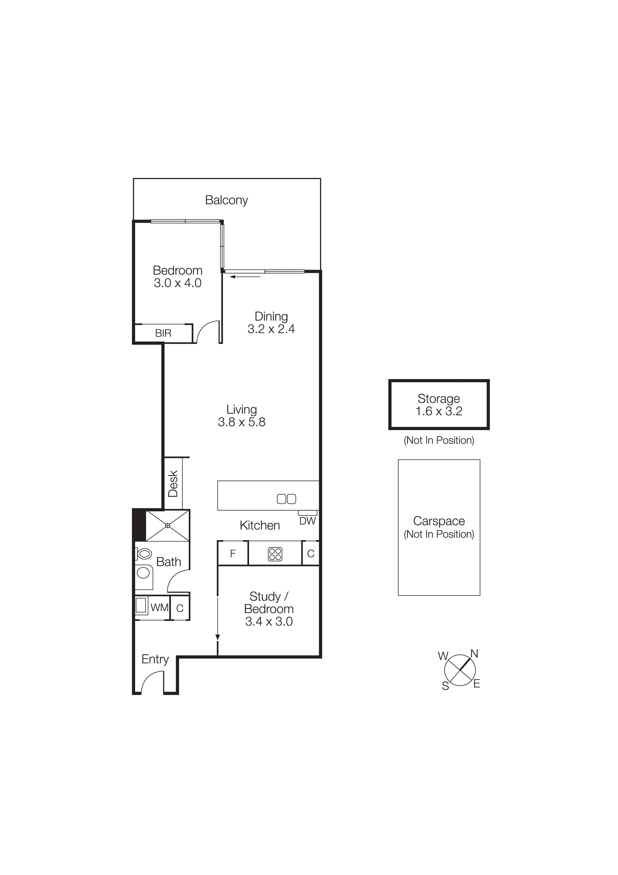 419/181 Fitzroy Street, St Kilda VIC 3182 - Floorplan