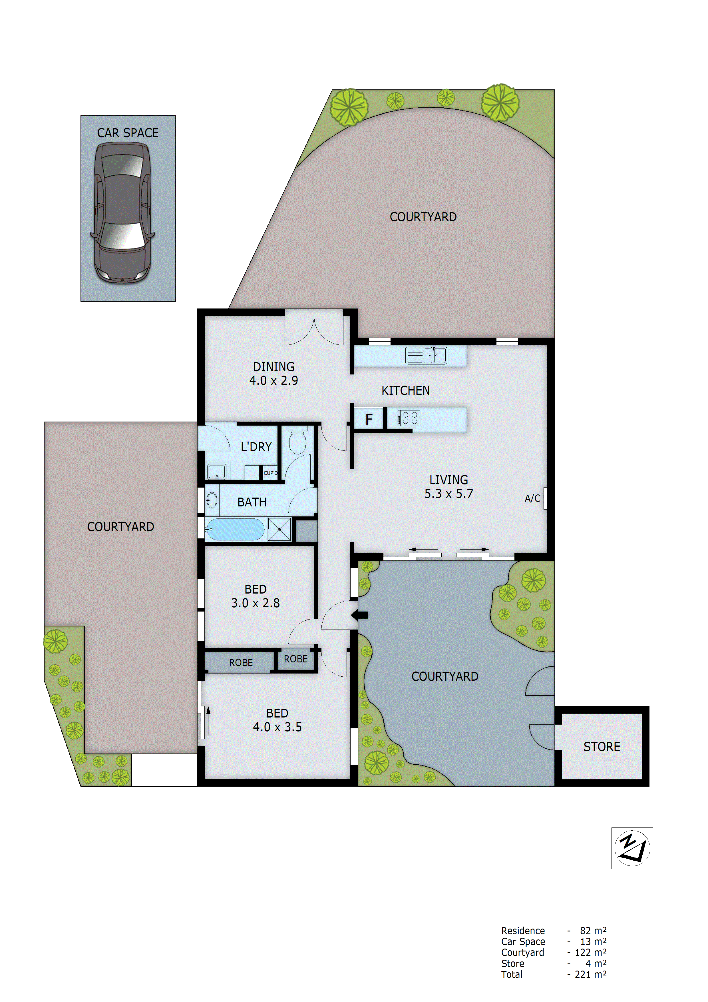 4/2-4 Harley Street, Dingley Village VIC 3172 - Floorplan