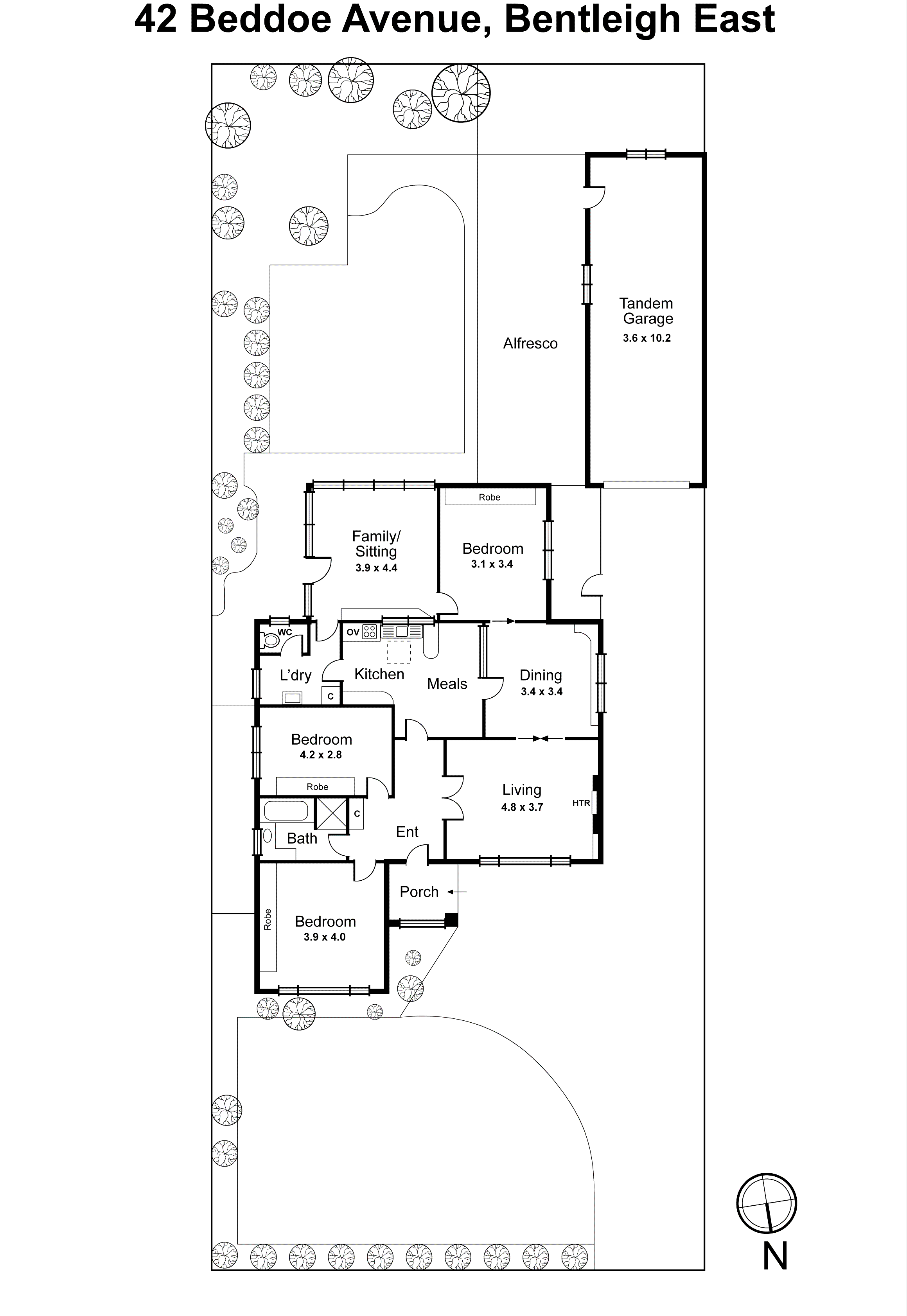 42 Beddoe Avenue, Bentleigh East VIC 3165 - Floorplan