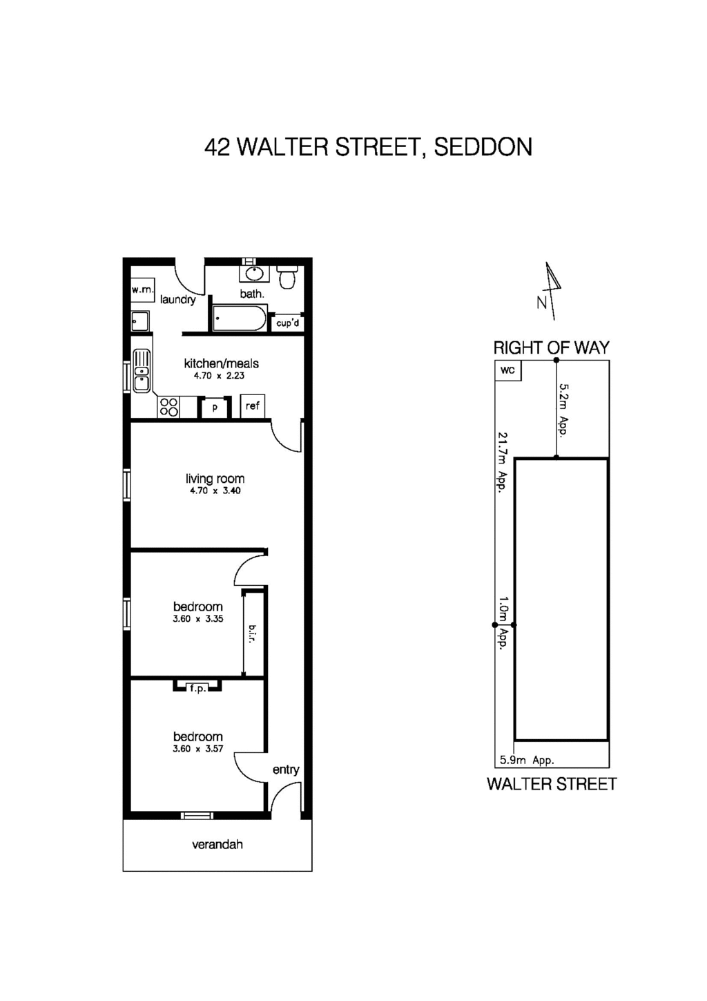 42 Walter Street, SEDDON VIC 3011 - Floorplan