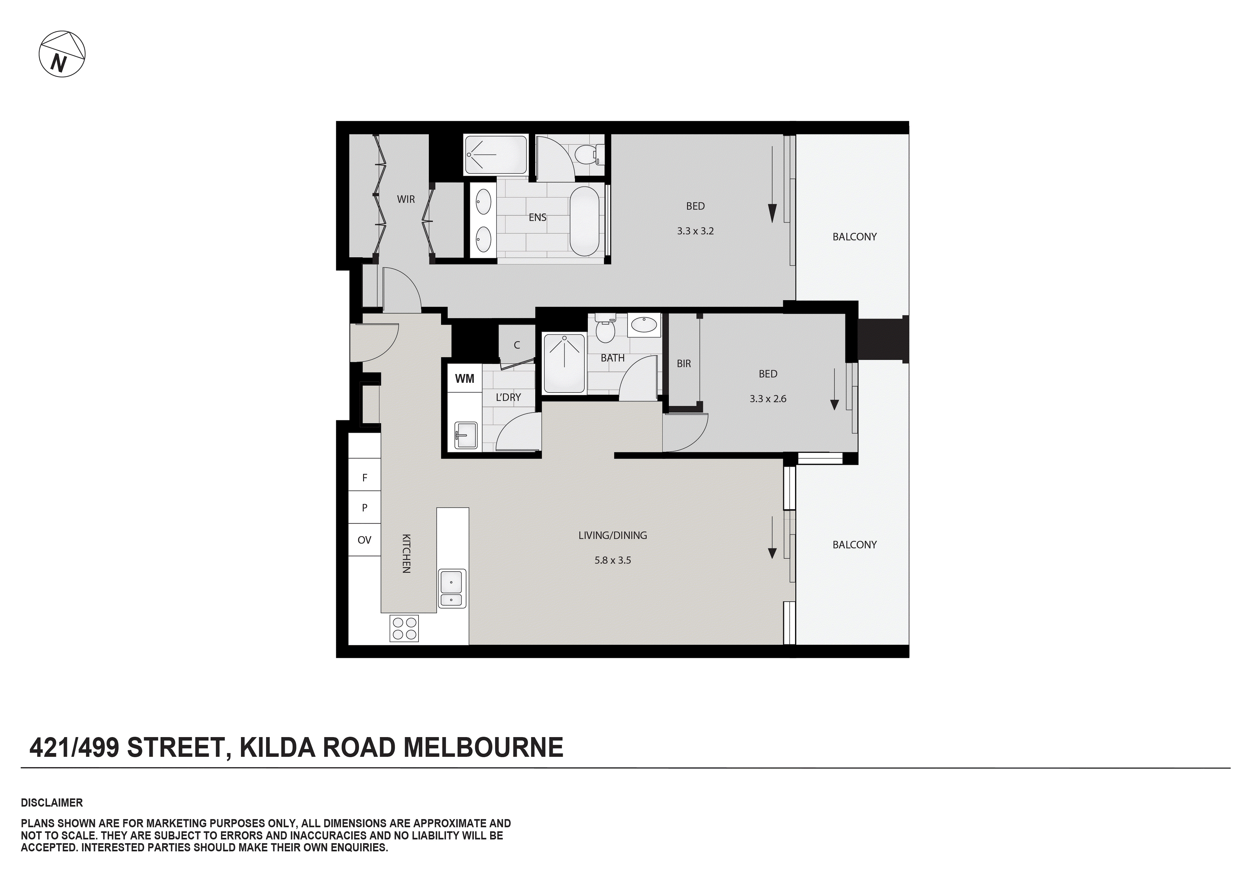 421/499 St Kilda Road, Melbourne VIC 3004 - Floorplan