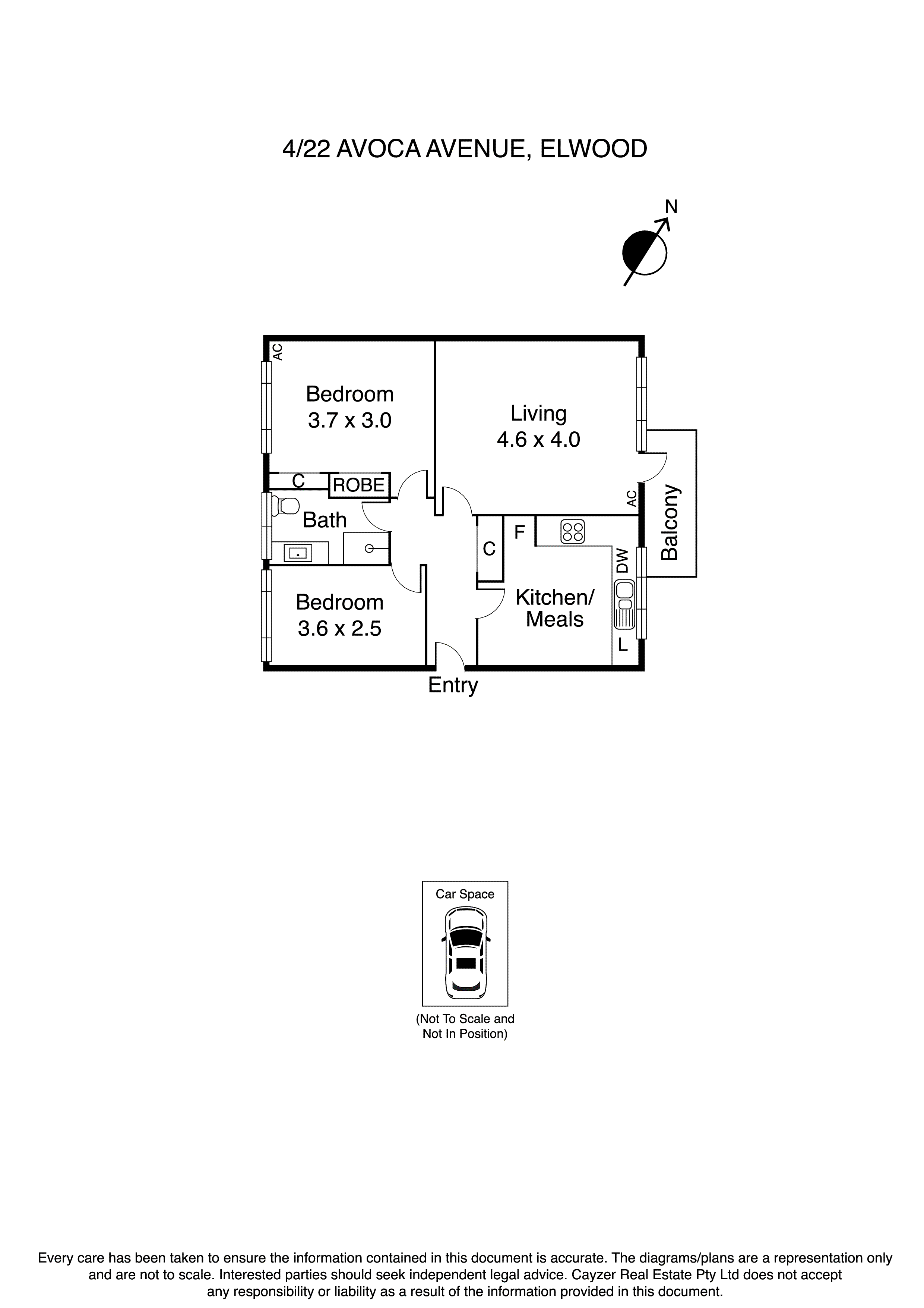 4/22 Avoca Avenue, Elwood VIC 3184 - Floorplan