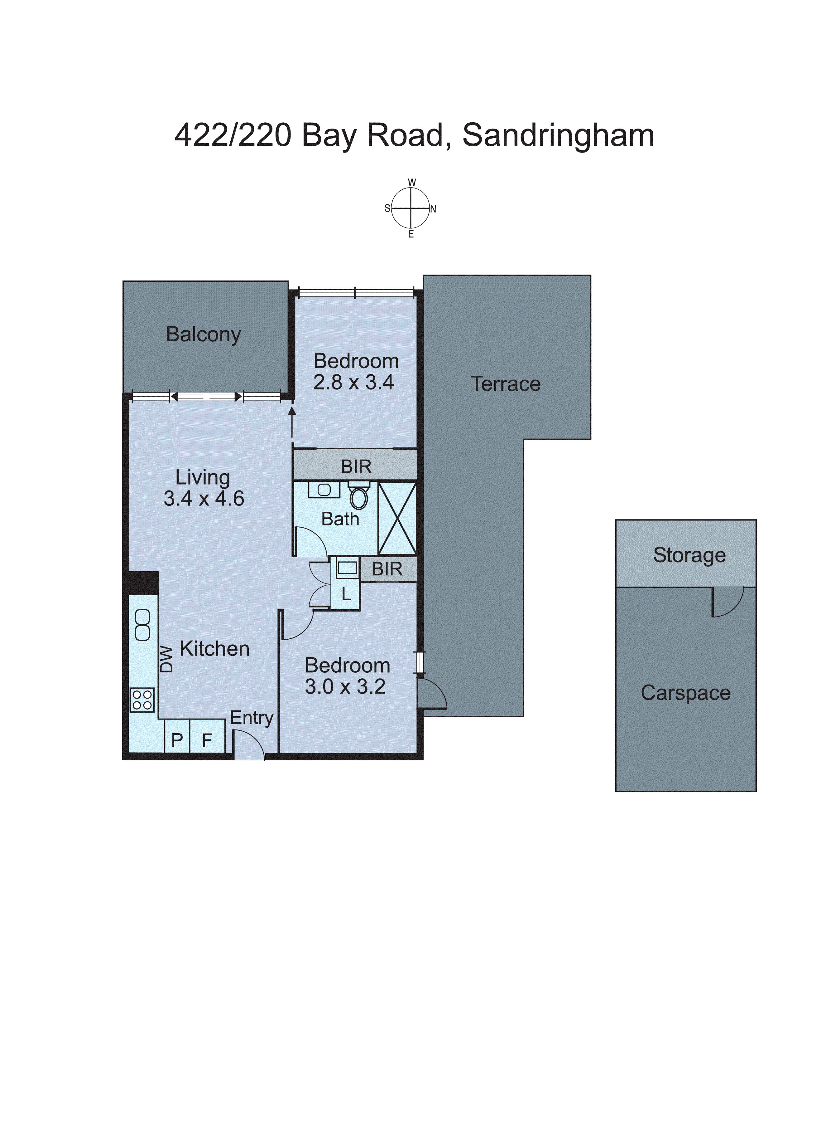 422/220 Bay Road, Sandringham VIC 3191 - Floorplan