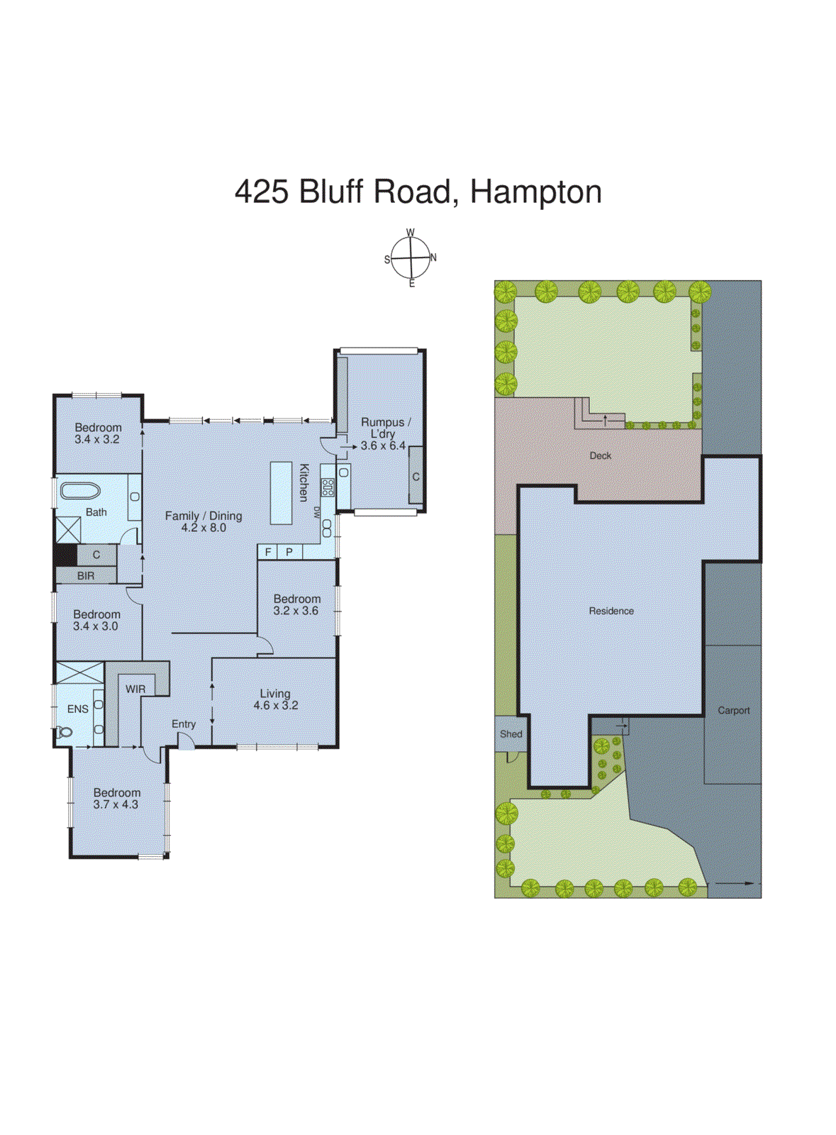 425 Bluff Road, Hampton VIC 3188 - Floorplan
