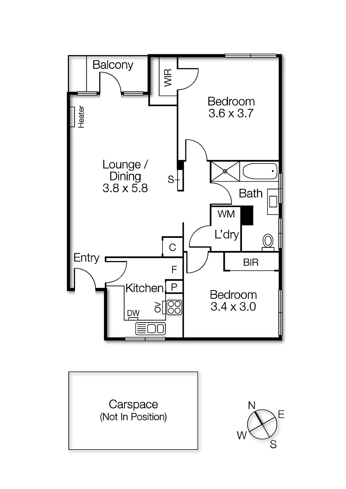 4/25 York Street, St Kilda West VIC 3182 - Floorplan