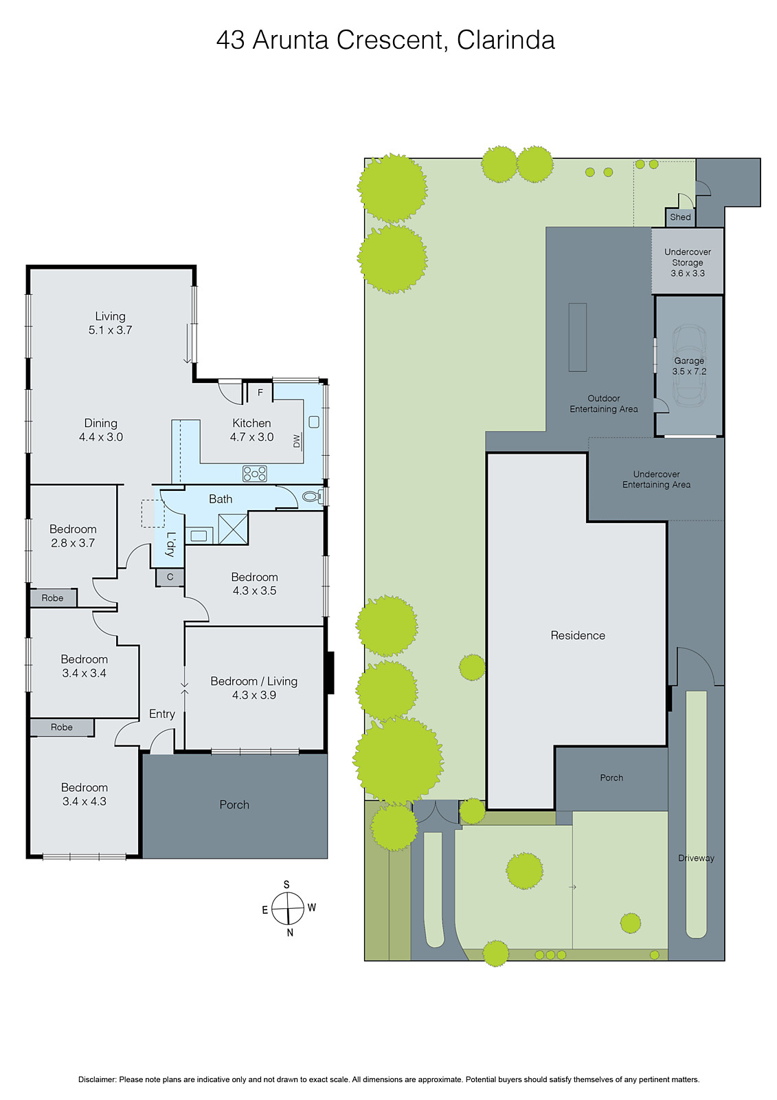 43 Arunta Crescent, Clarinda VIC 3169 - Floorplan