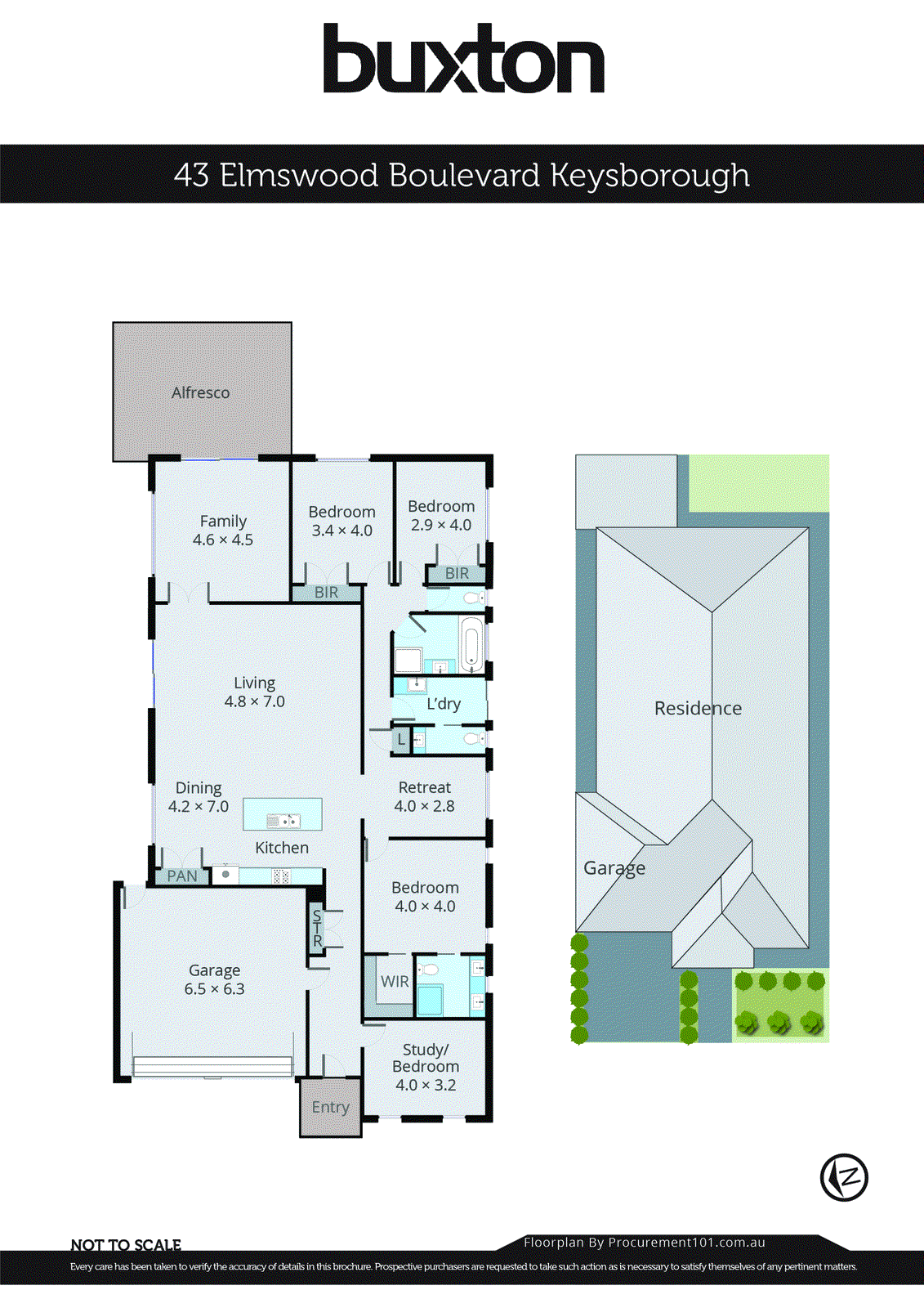 43 Elmswood Boulevard, Keysborough VIC 3173 - Floorplan