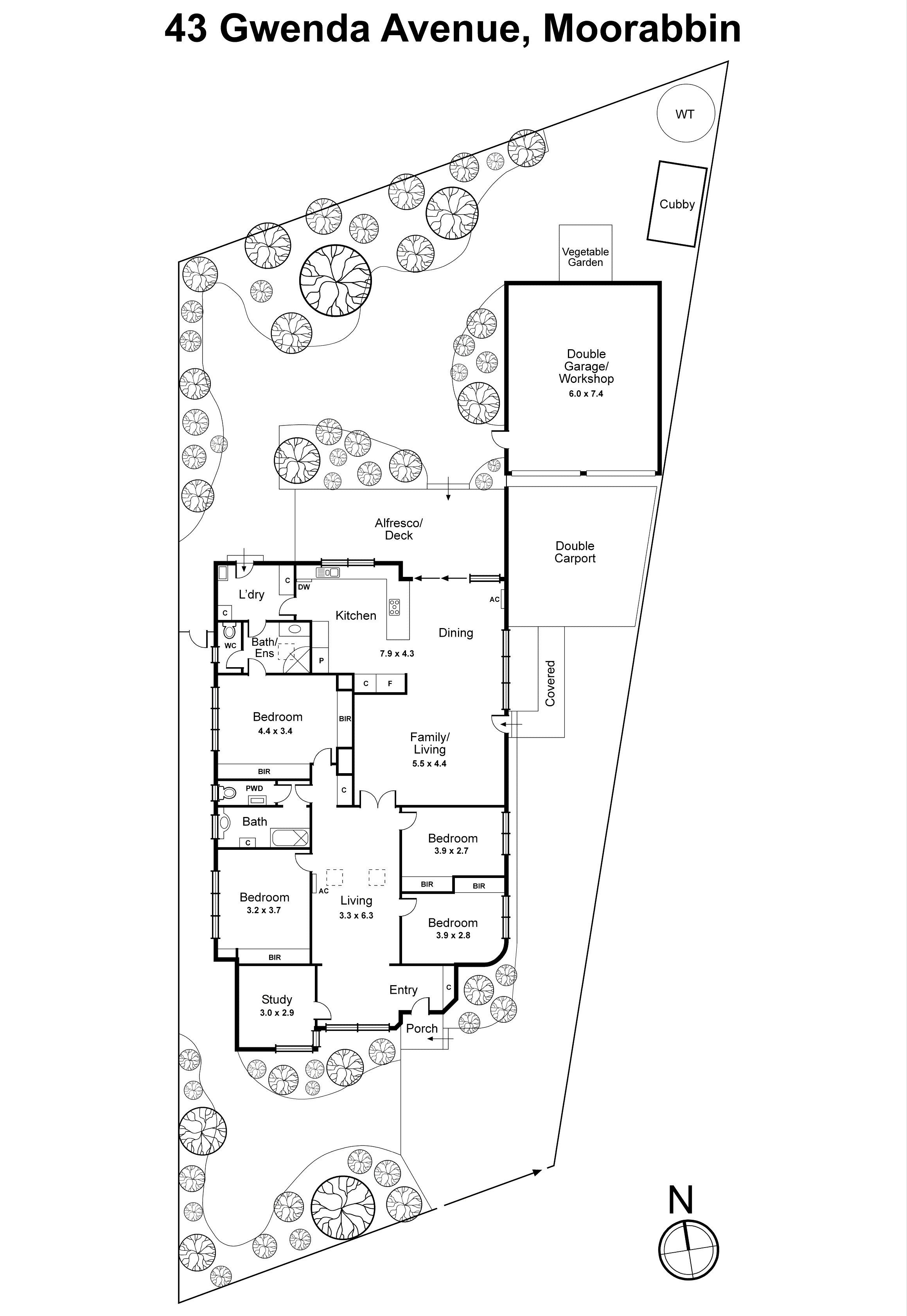 43 Gwenda Avenue, Moorabbin VIC 3189 - Floorplan