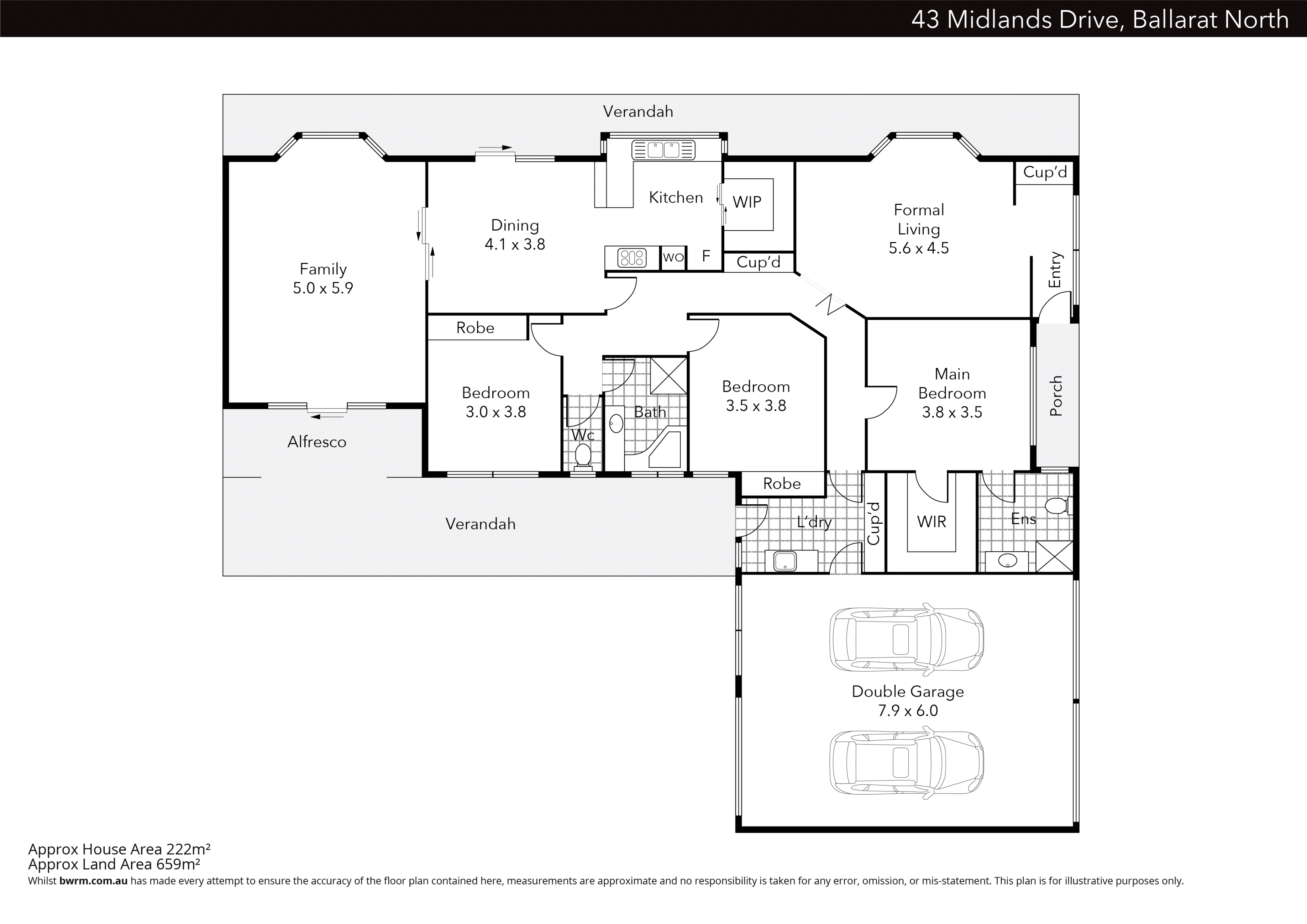 43 Midlands Drive, Ballarat North VIC 3350 - Floorplan