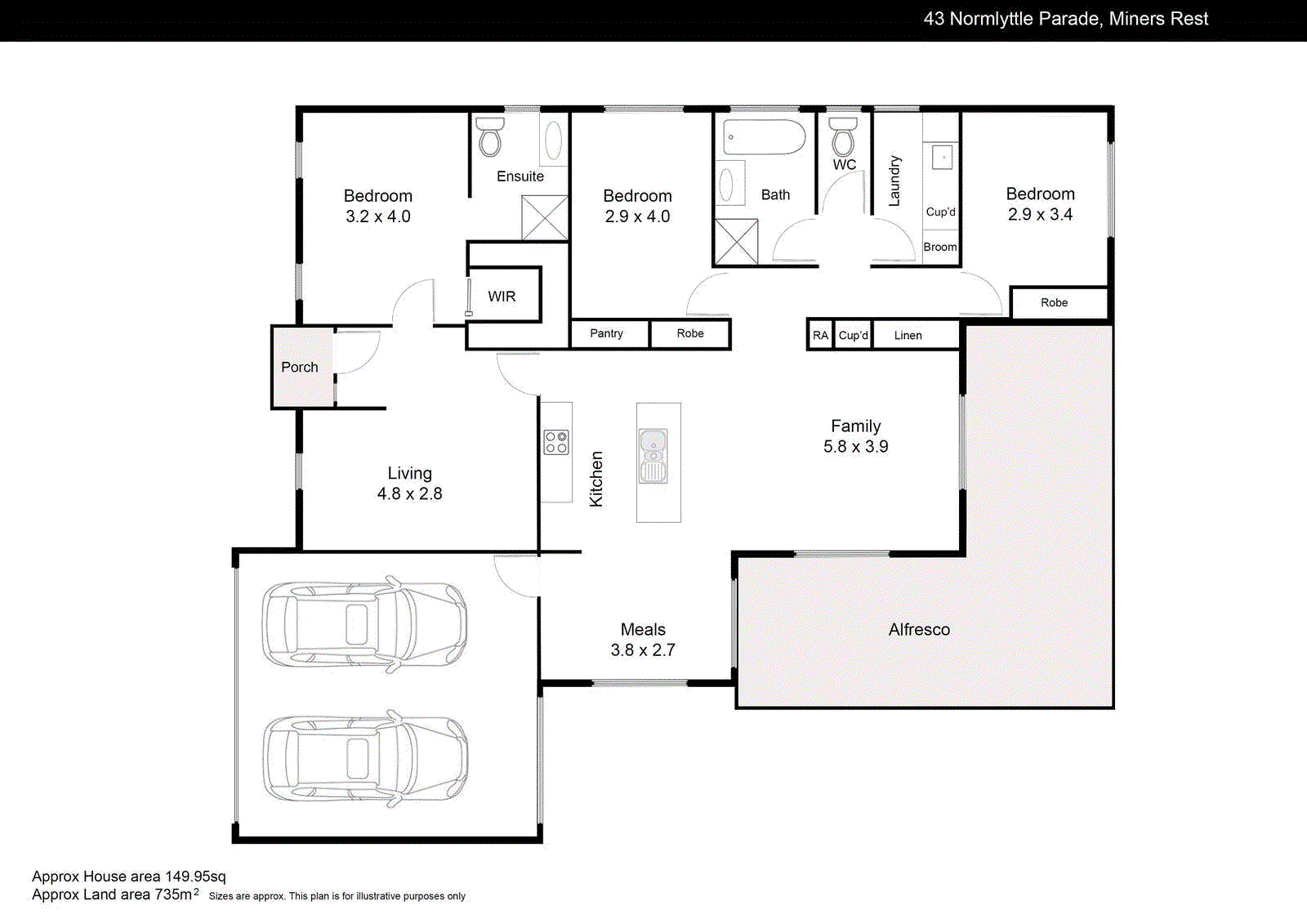 43 Normlyttle Parade, Miners Rest VIC 3352 - Floorplan