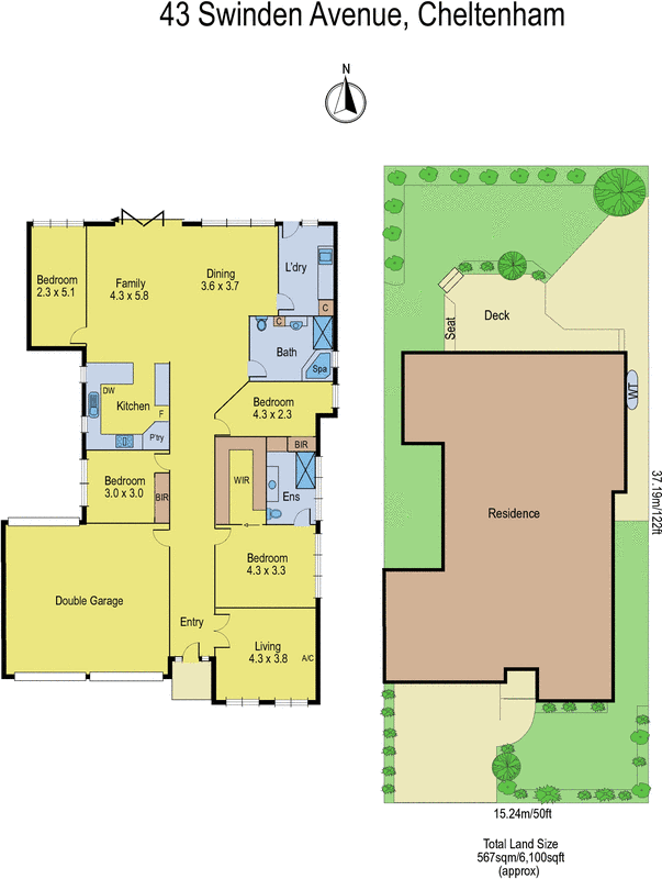 43 Swinden Avenue, Cheltenham VIC 3192 - Floorplan