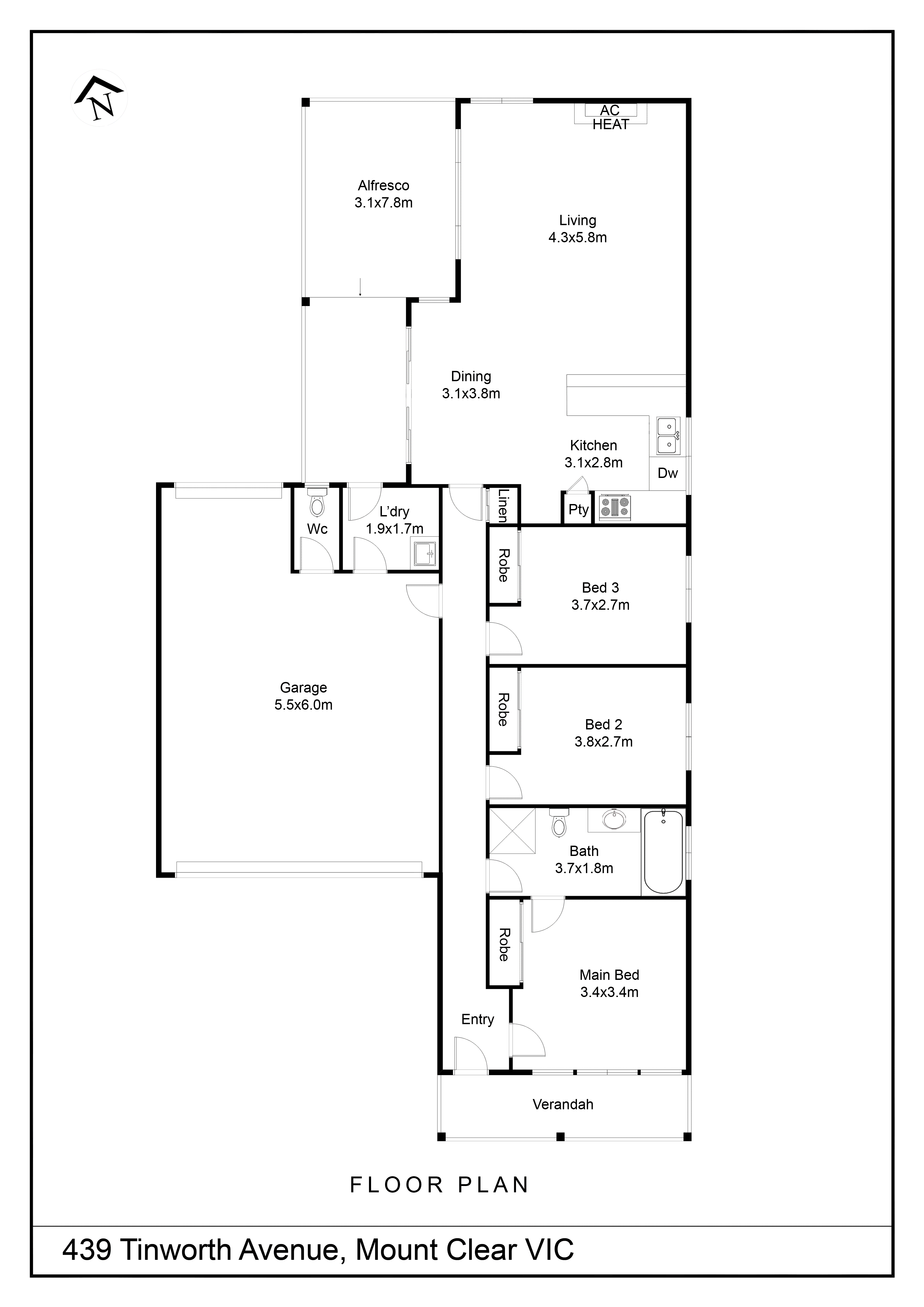 439 Tinworth Avenue, Mount Clear VIC 3350 - Floorplan
