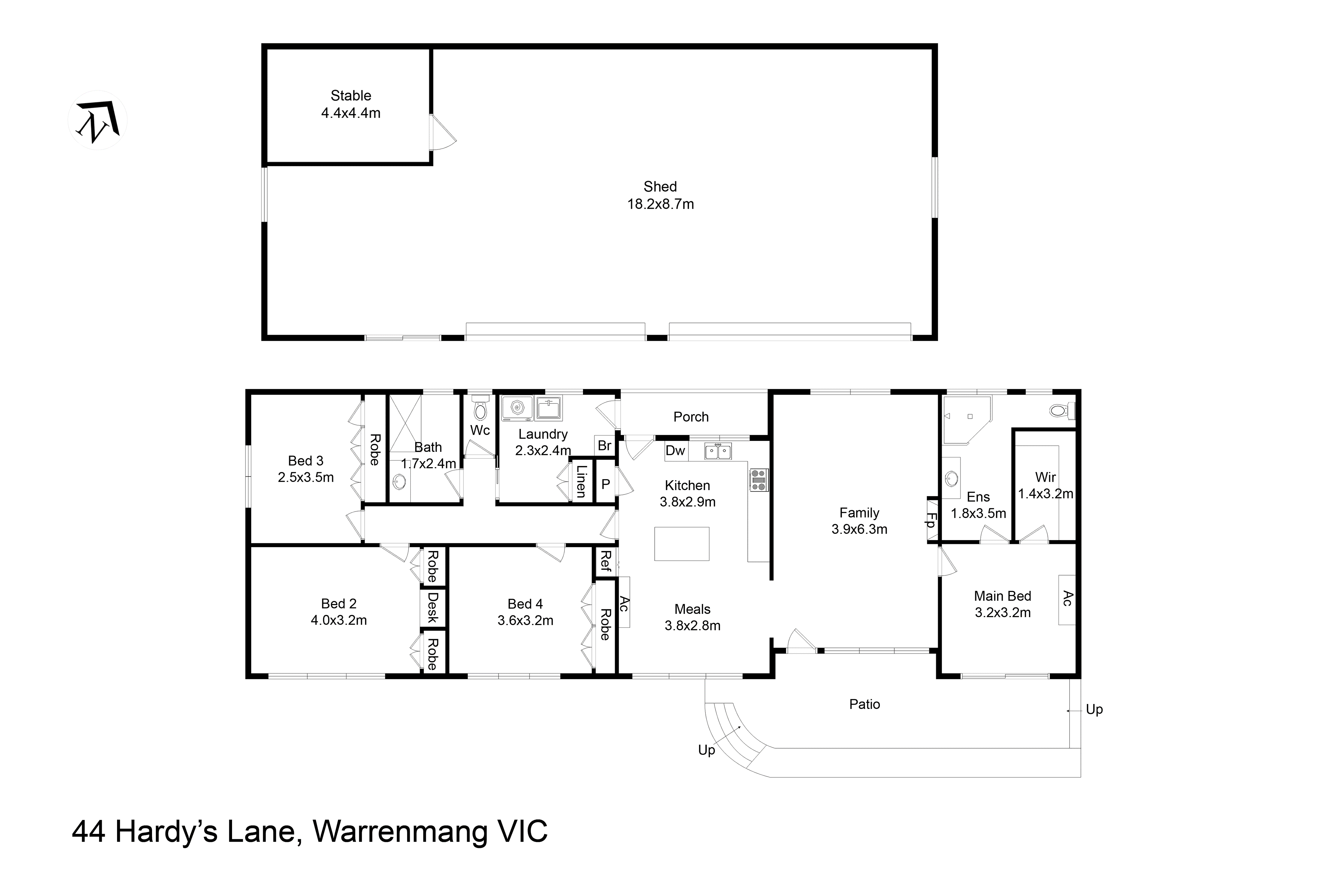 44 Hardys Lane, Warrenmang VIC 3478 - Floorplan