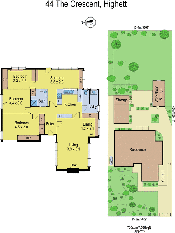 44 The Crescent, Highett VIC 3190 - Floorplan