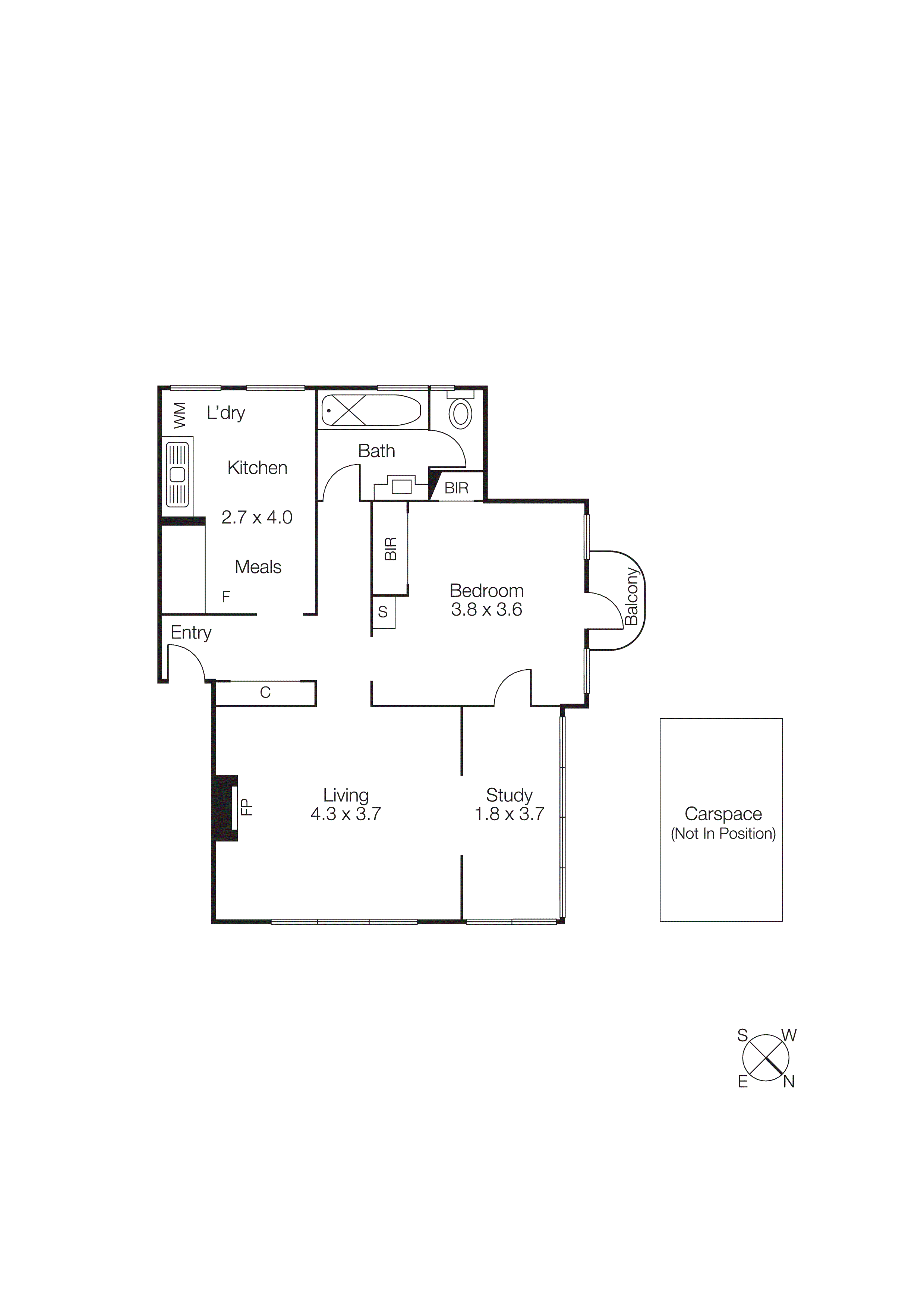 4/45 Dalgety Street, St Kilda VIC 3182 - Floorplan