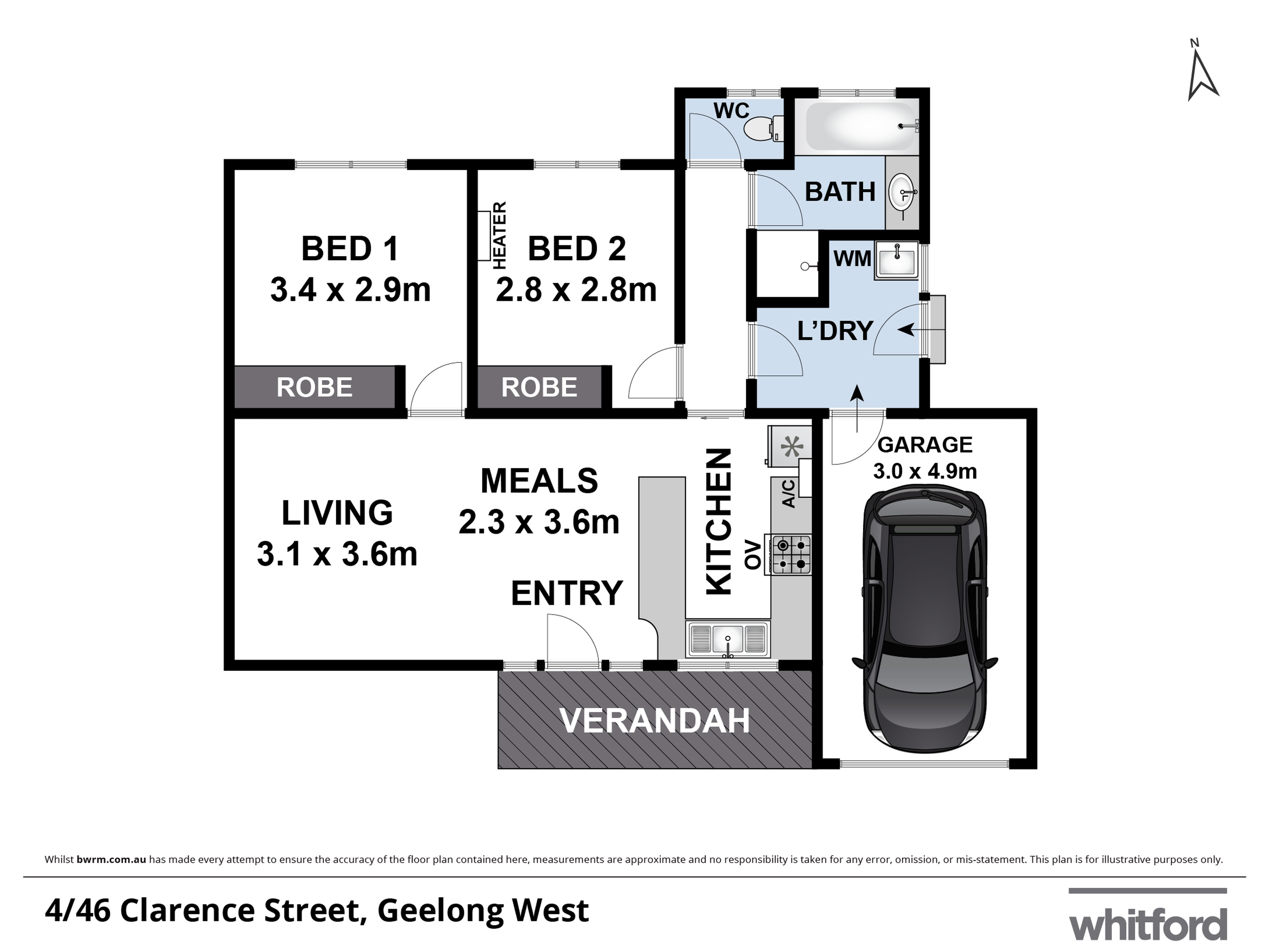 4/46 Clarence Street, Geelong West