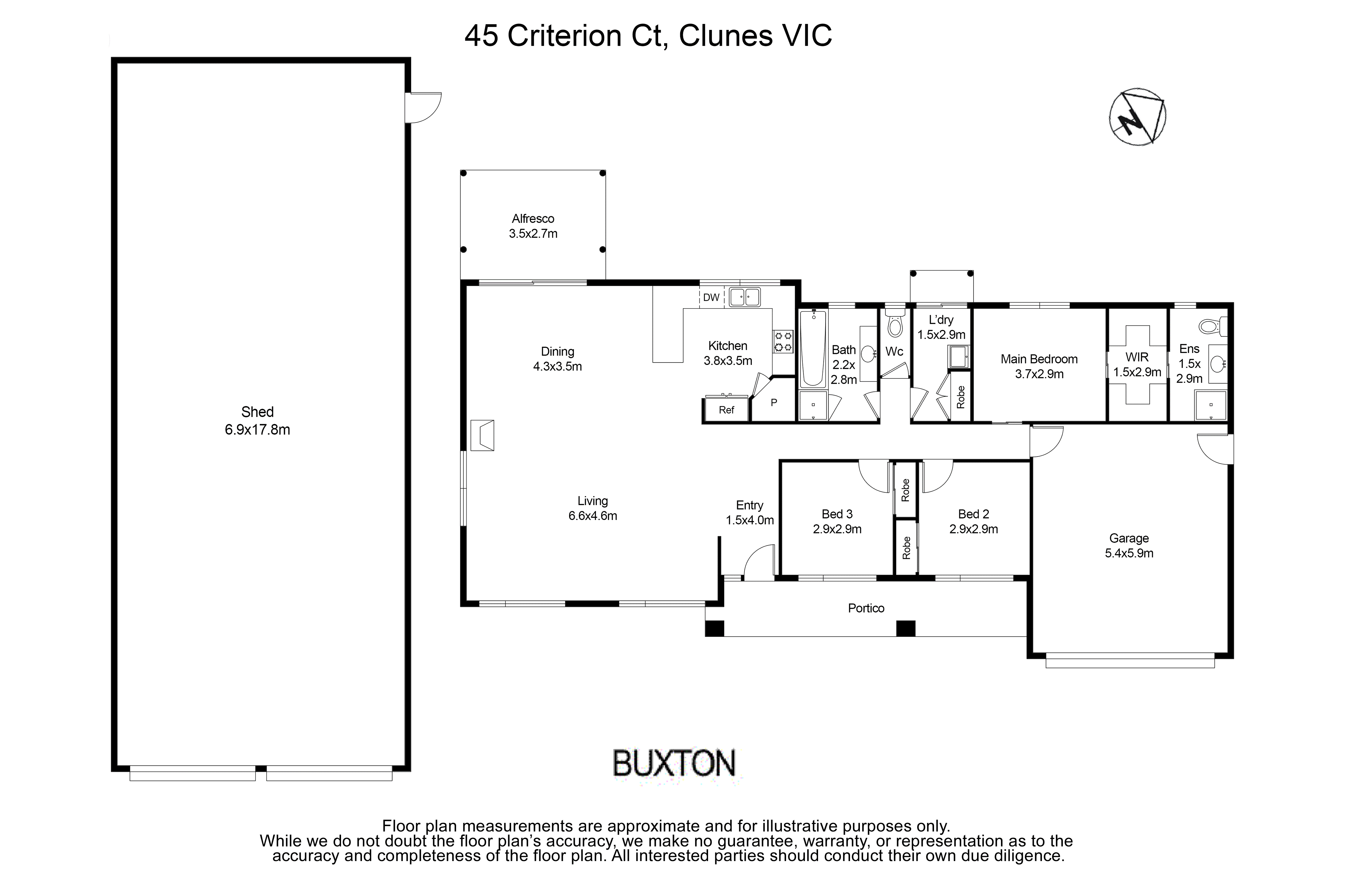 45 Criterion Court, Clunes VIC 3370 - Floorplan