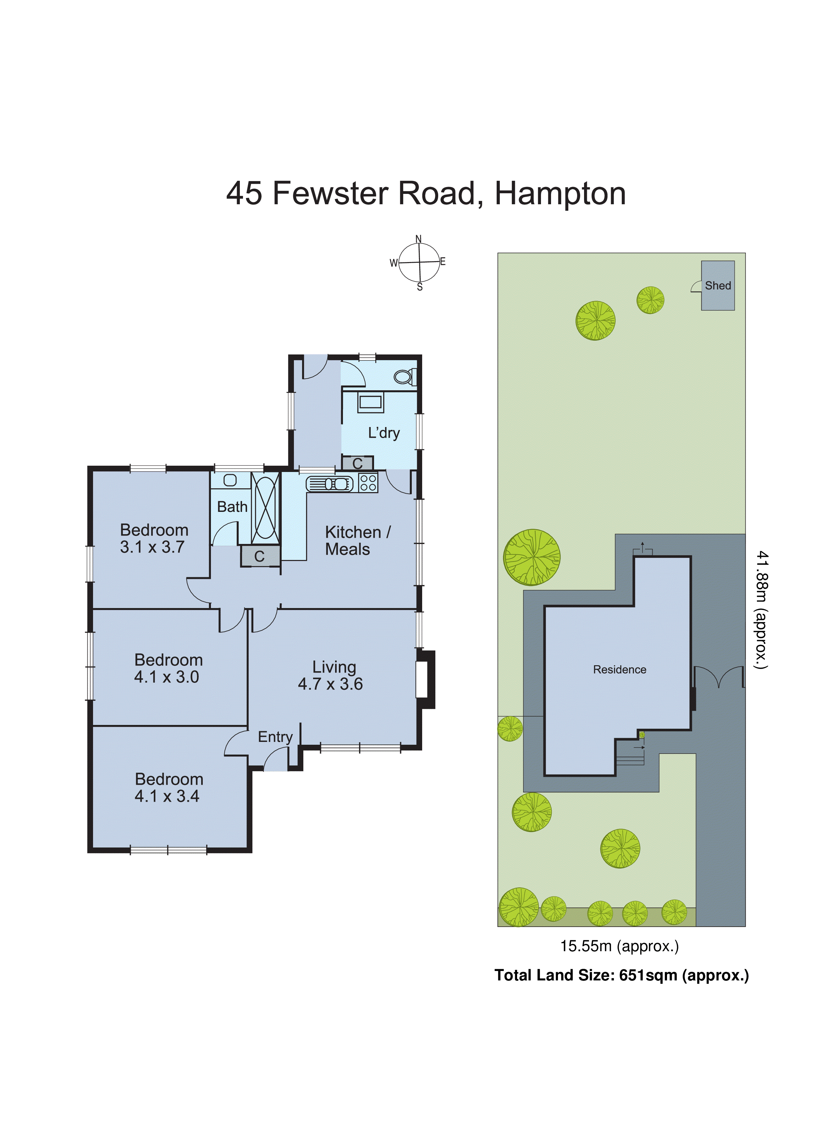 45 Fewster Road, Hampton VIC 3188 - Floorplan