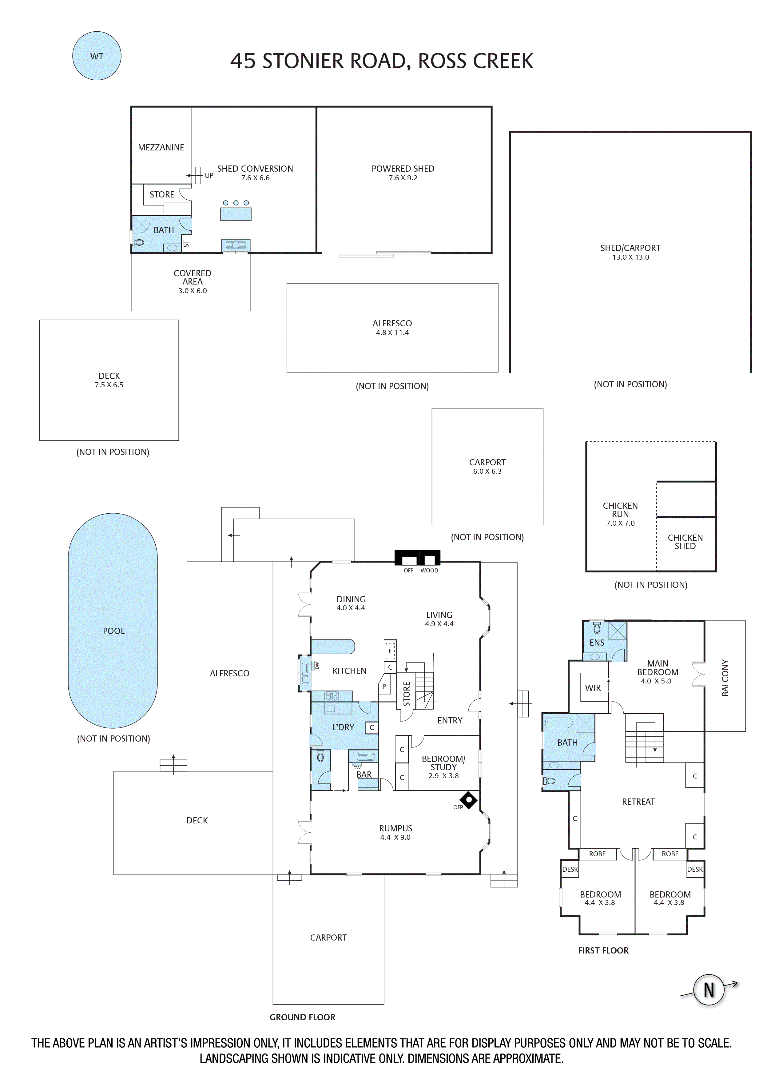 45 Stonier Road, Ross Creek For Sale by Farmbuy.com - floorplan 1