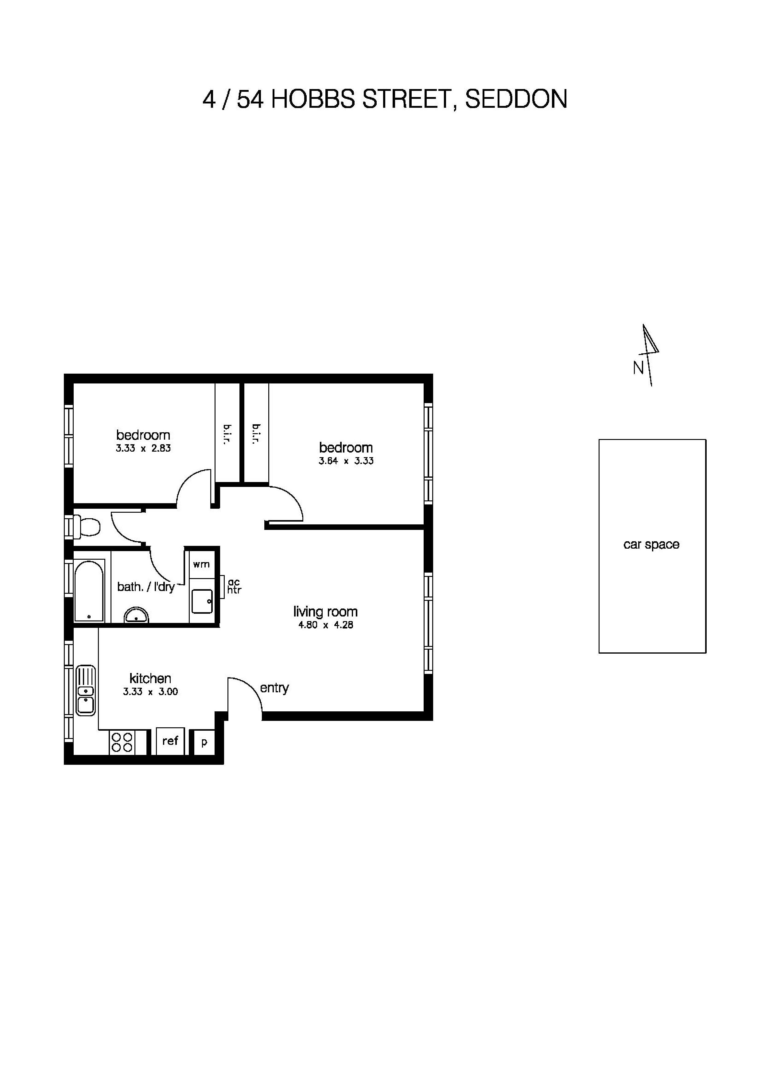 4/54 Hobbs Street, SEDDON VIC 3011 - Floorplan