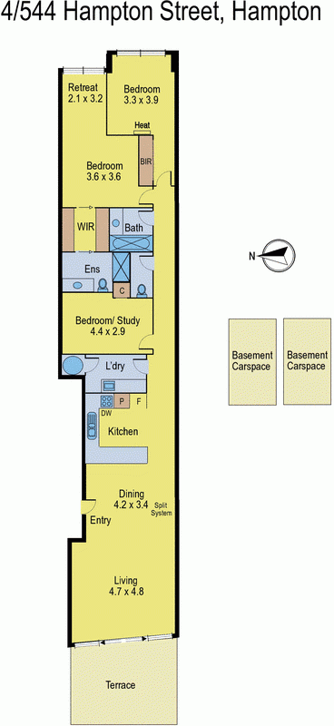 4/544 Hampton Street, HAMPTON VIC 3188 - Floorplan