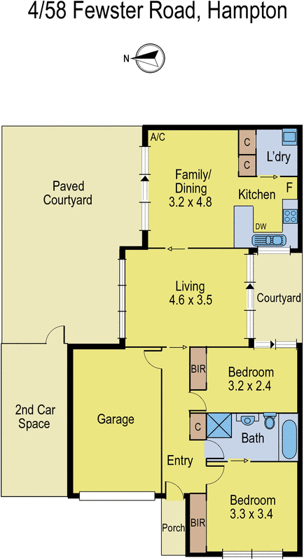 4/58 Fewster Road, Hampton VIC 3188 - Floorplan