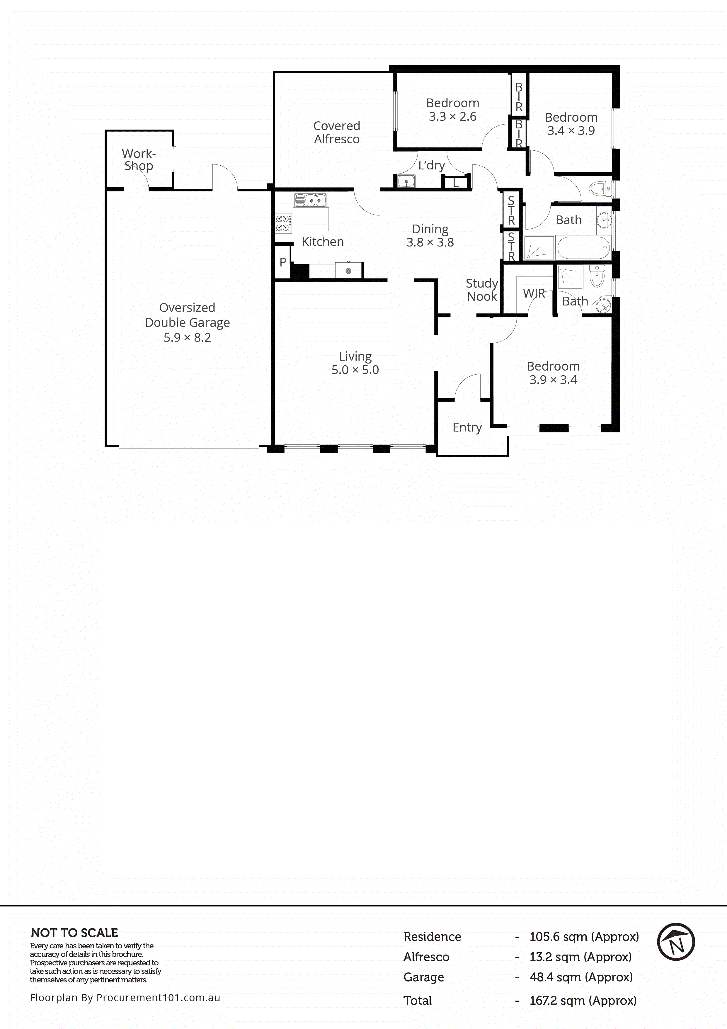46 Hedgeley Road, Keysborough VIC 3173 - Floorplan