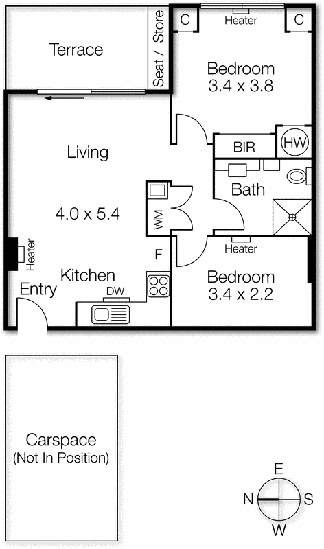 46/174 Esplanade East, Port Melbourne VIC 3207 - Floorplan