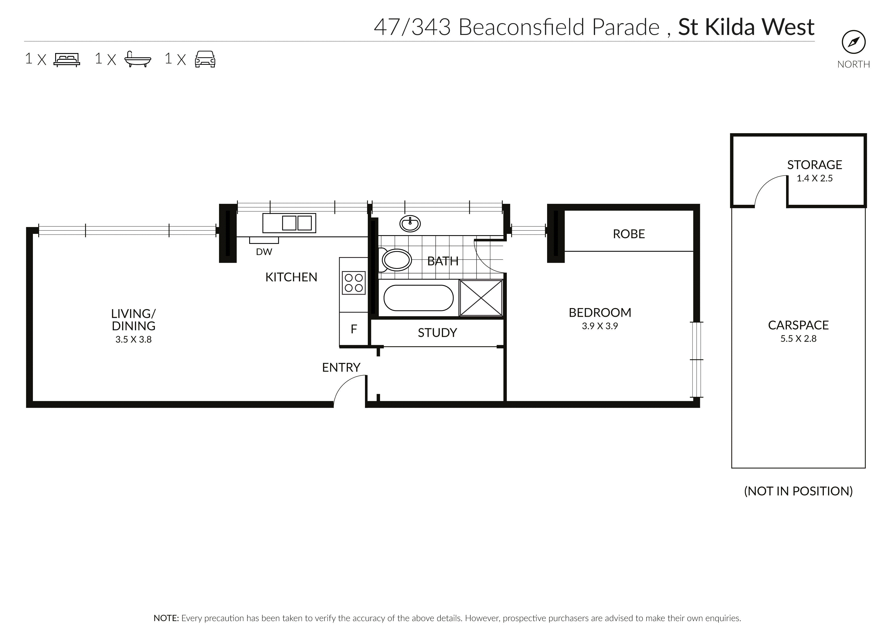 47/343 Beaconsfield Parade, ST KILDA WEST VIC 3182 - Floorplan