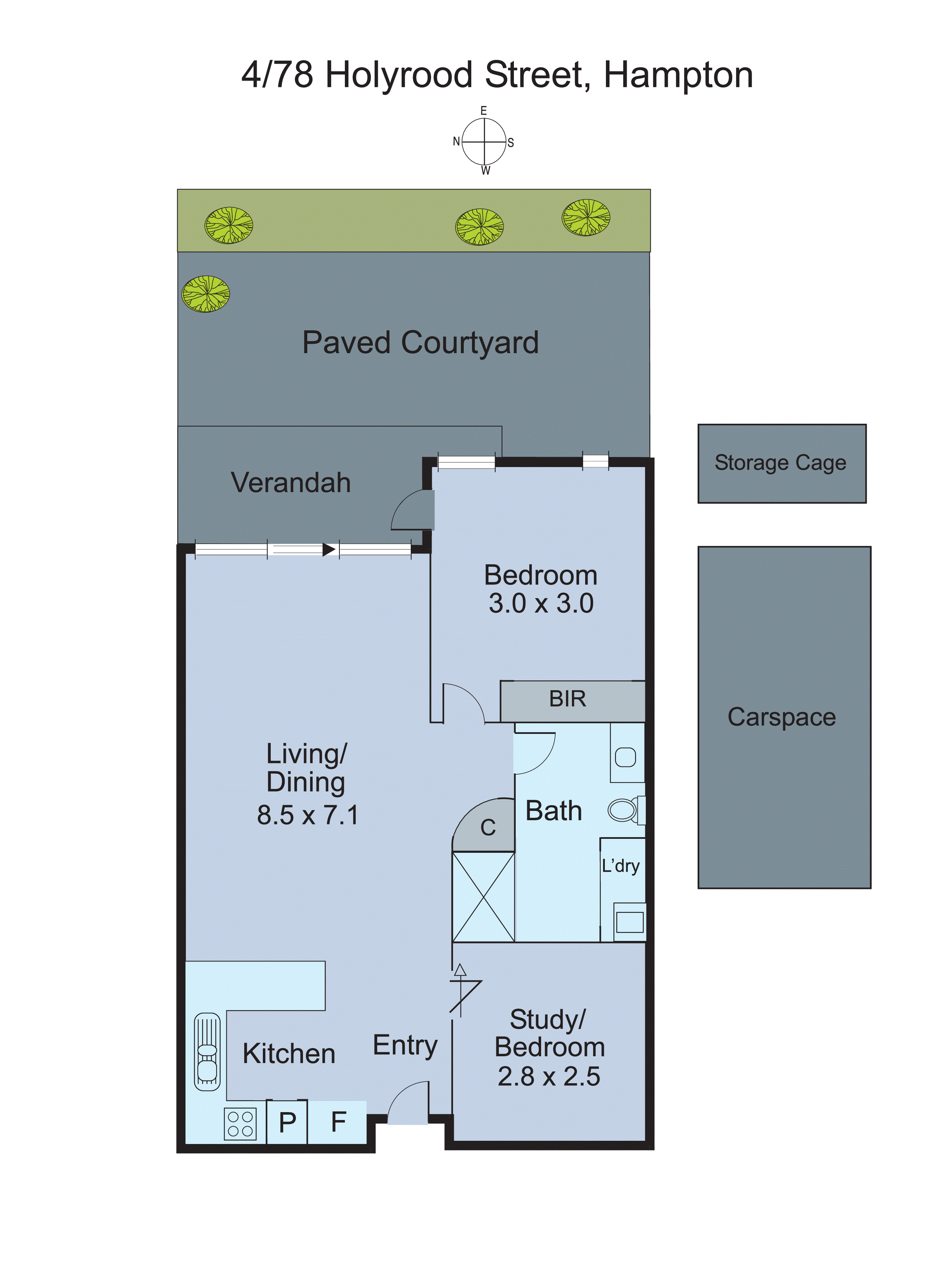 4/78 Holyrood Street, Hampton VIC 3188 - Floorplan