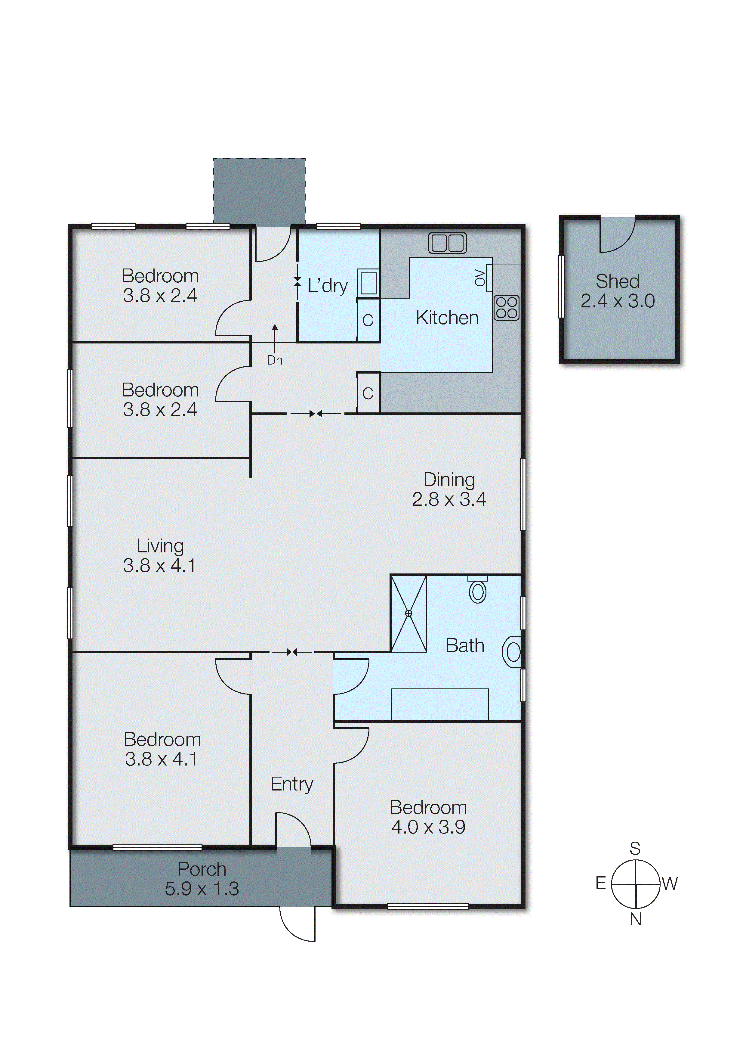 48 Eleebana Avenue, Hughesdale VIC 3166 - Floorplan