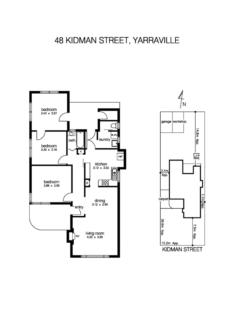 48 Kidman Street, YARRAVILLE VIC 3013 - Floorplan 48 Kidman Street, YARRAVILLE VIC 3013 - Floorplan
