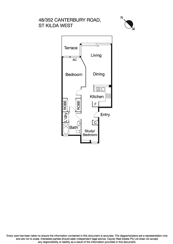 48/352 Canterbury Road, ST KILDA WEST VIC 3182 - Floorplan