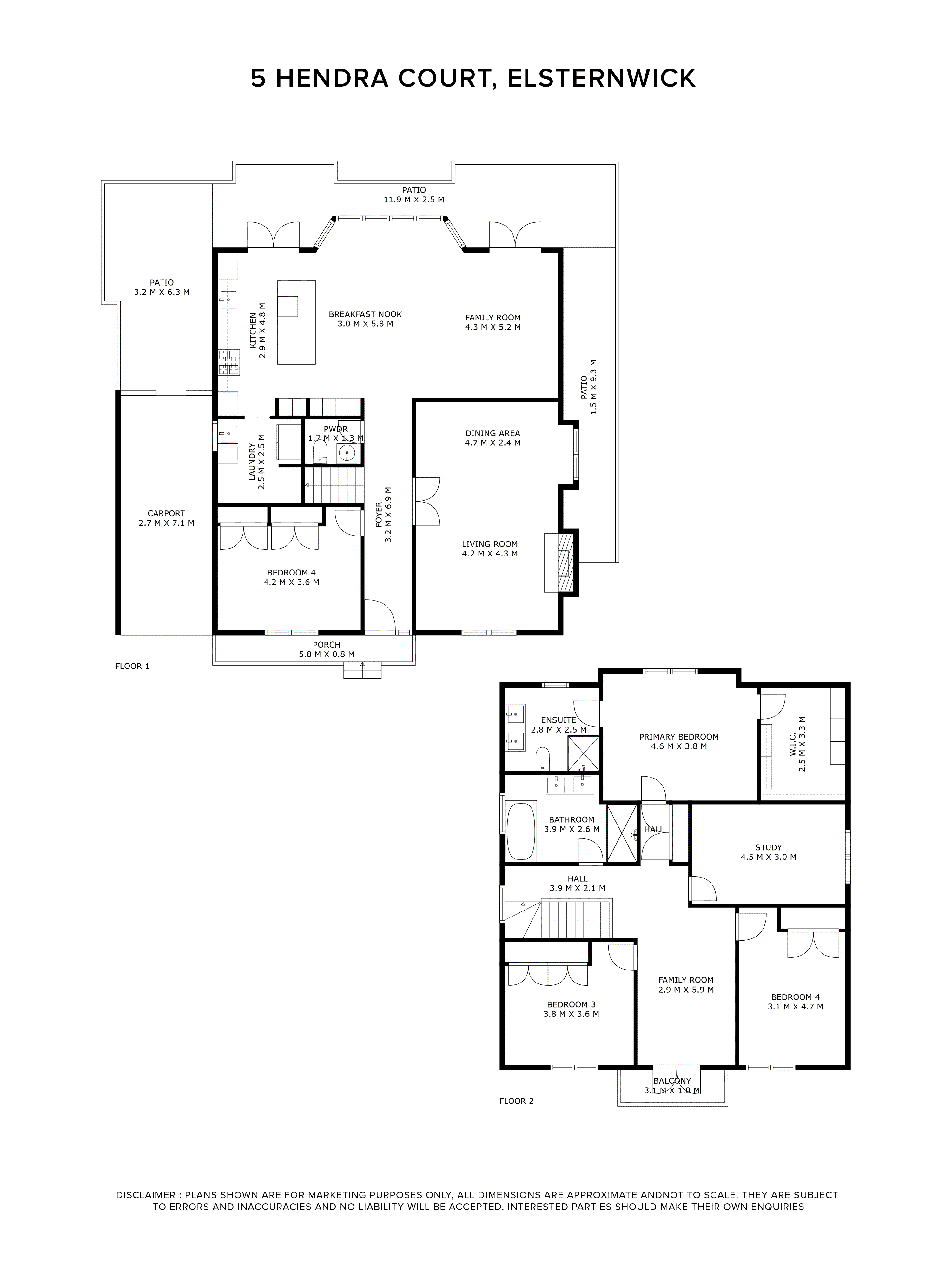 5 Hendra Court, Elsternwick VIC 3185 - Floorplan