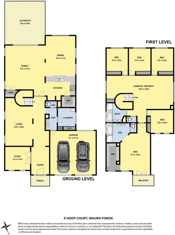 5 Hoop Court, Waurn Ponds VIC 3216 - Floorplan