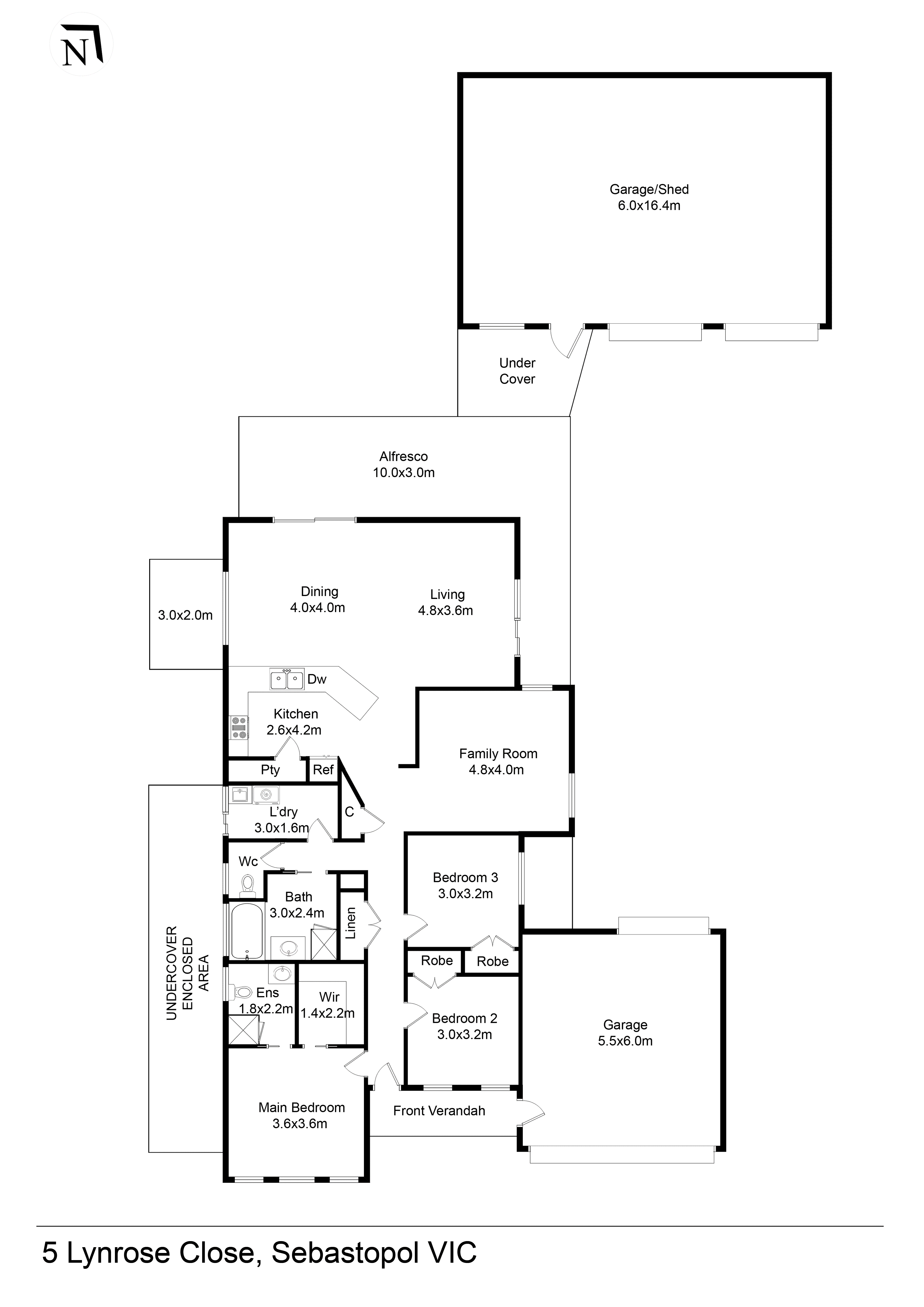 5 Lynrose Close, Sebastopol VIC 3356 - Floorplan