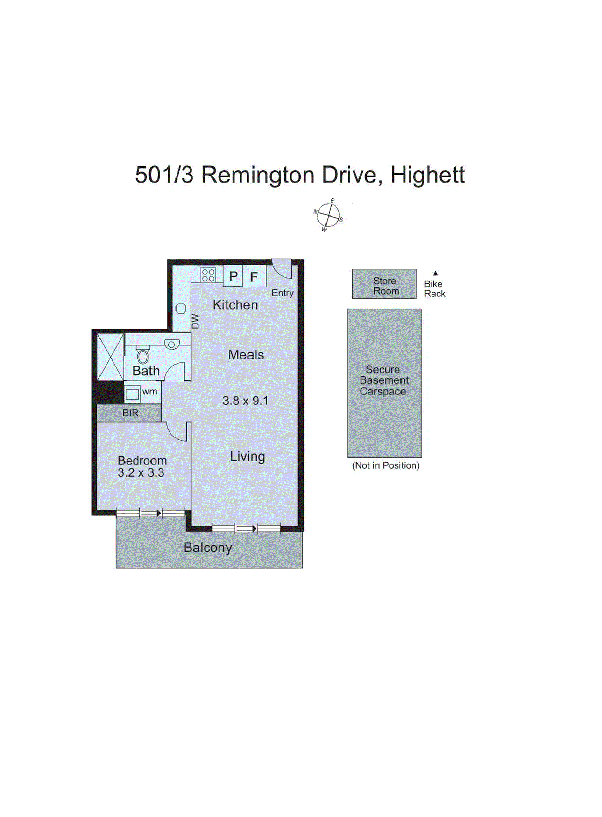 501/3 Remington Drive, Highett VIC 3190 - Floorplan