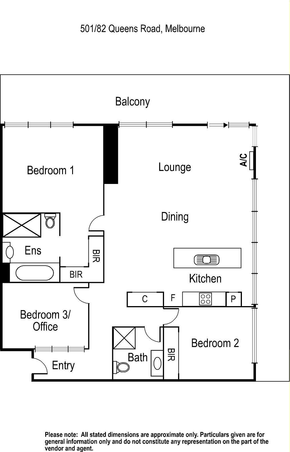 501/82 Queens Road, Melbourne VIC 3004 - Floorplan